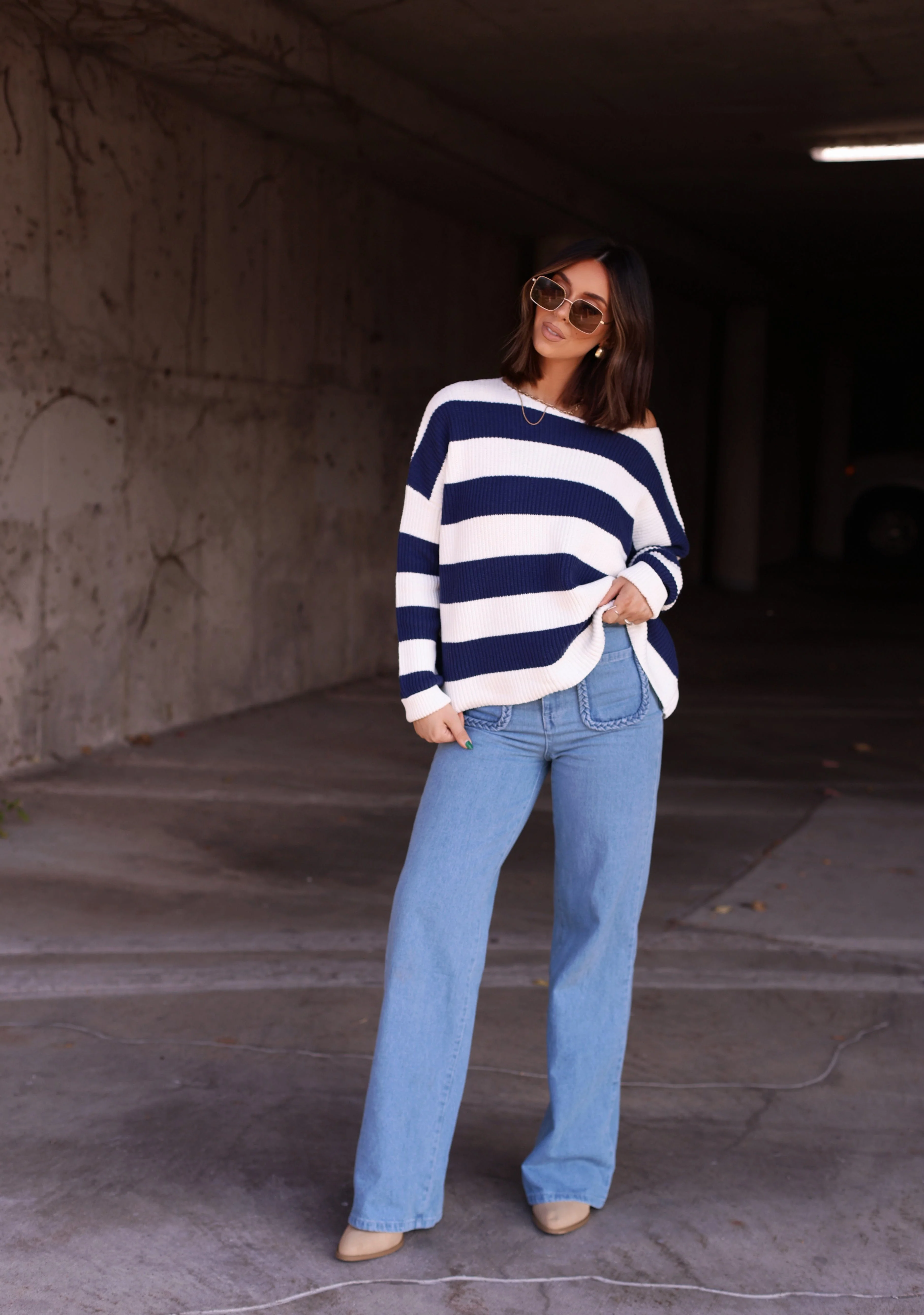 Navy Striped Sweater - Image 5