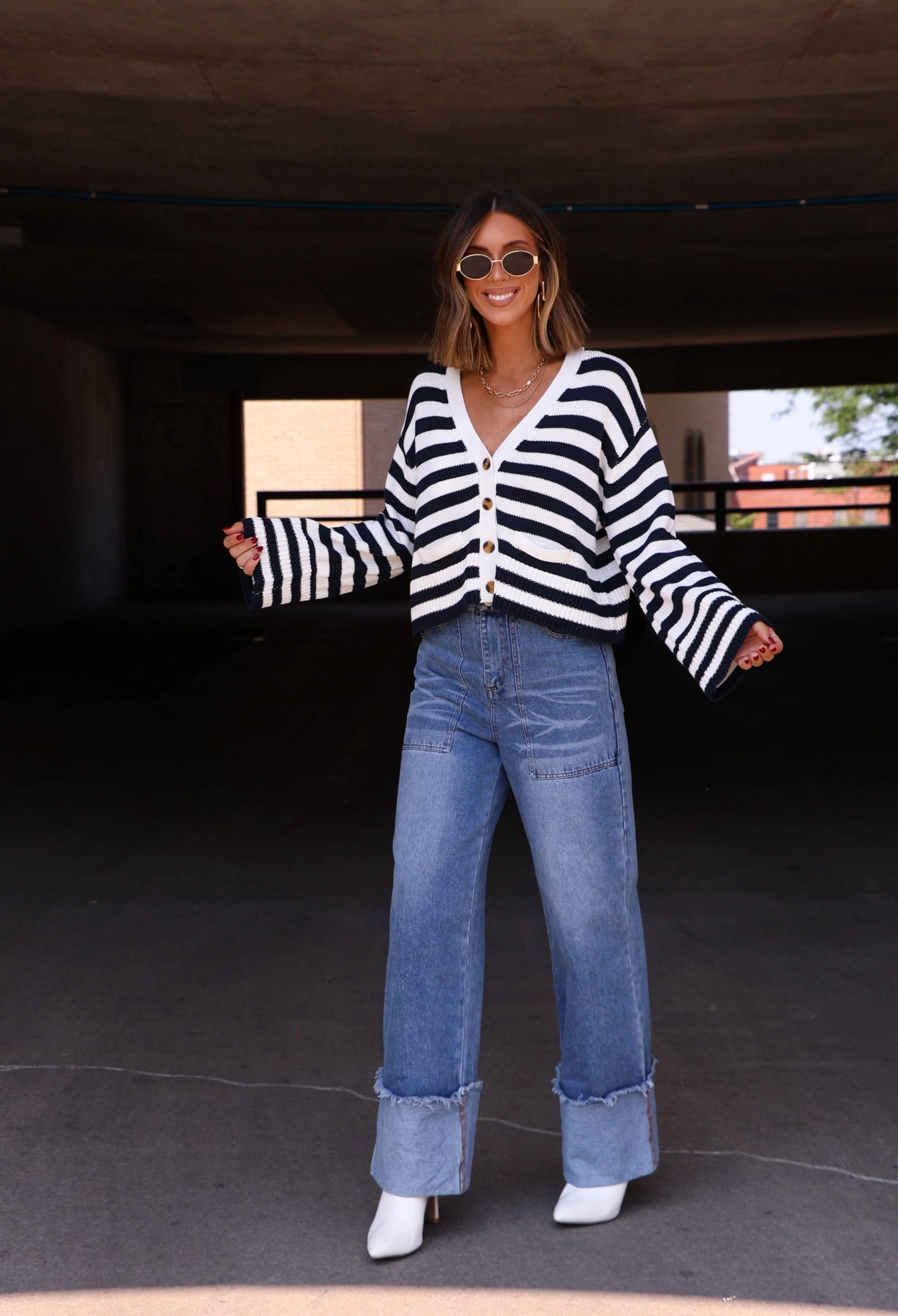 Newport Striped Cardigan - Image 3
