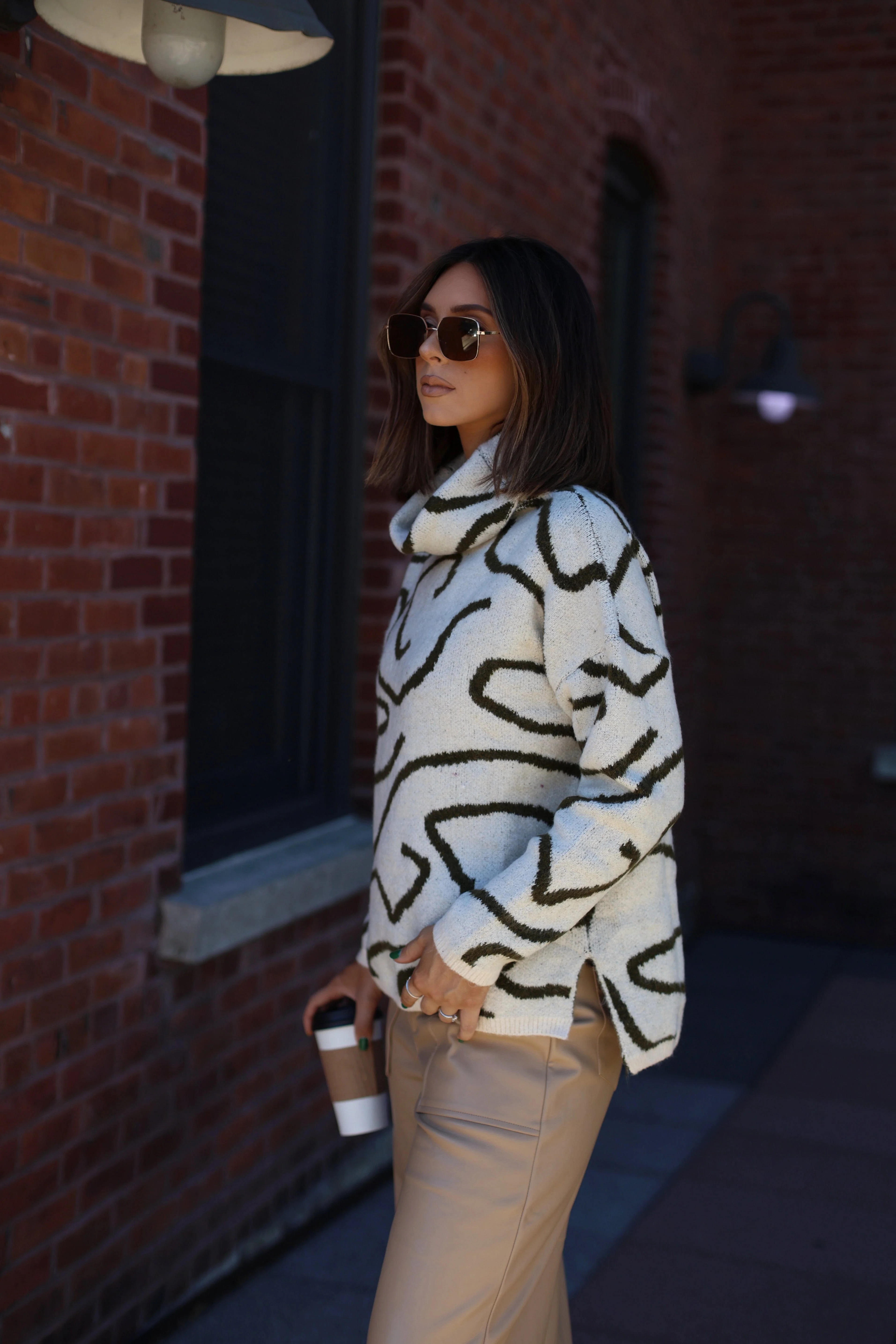 Oversized Abstract Sweater - Image 4