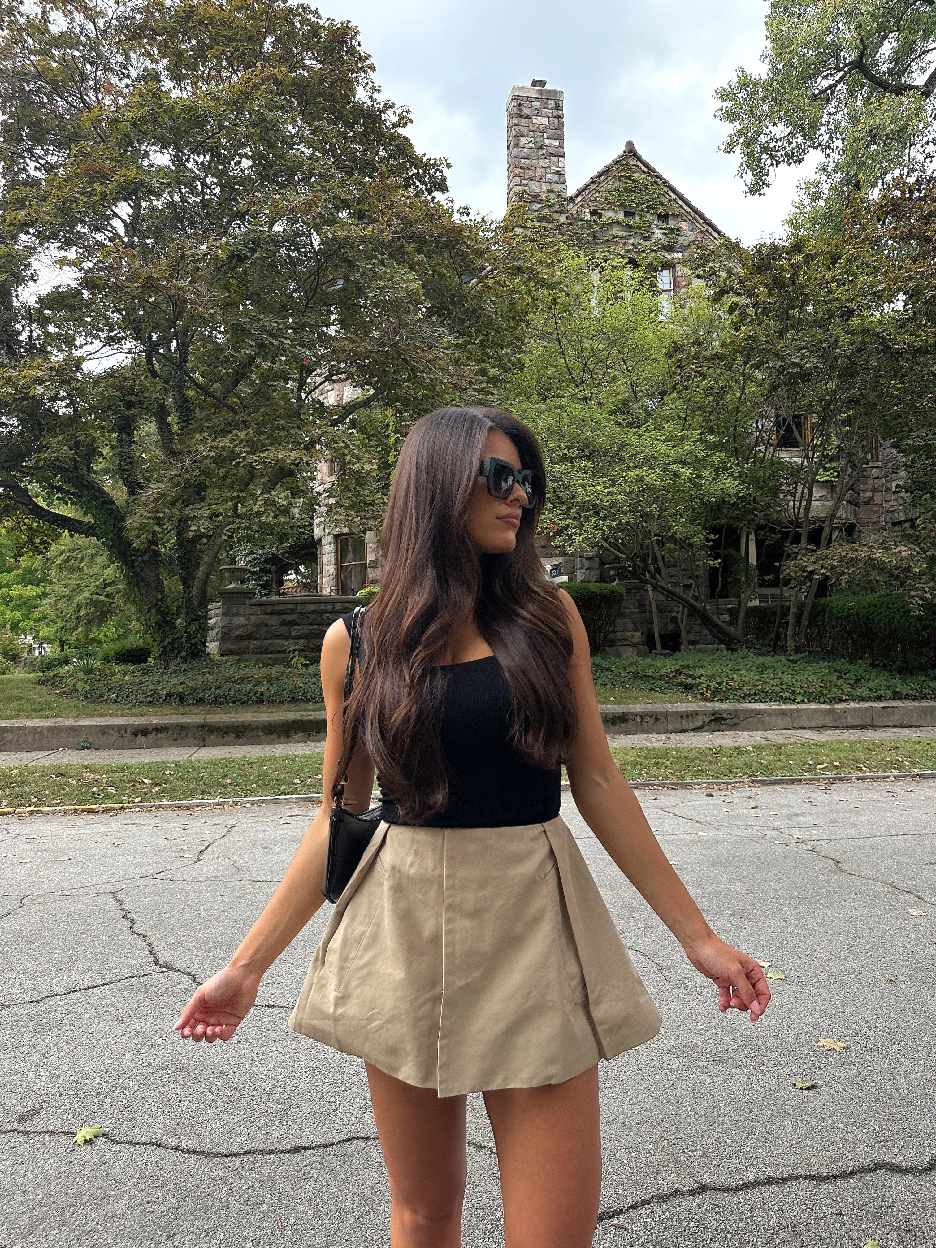Pleated Cotton Skort - Image 6