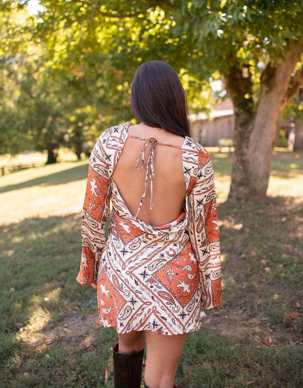 Prairie Rose Paisley Mini Dress - Image 3