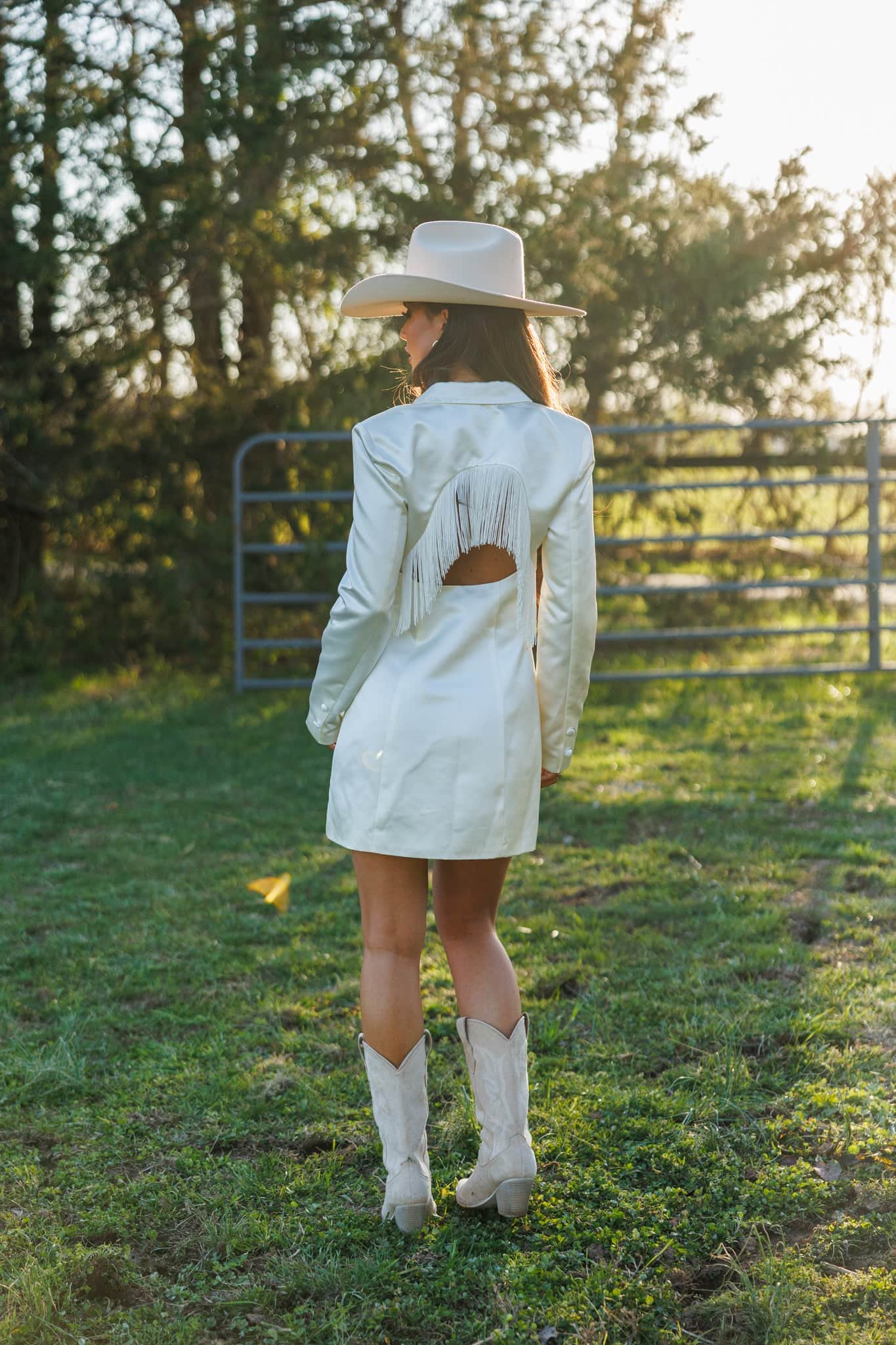 Tassel Satin Blazer Dress - Image 6