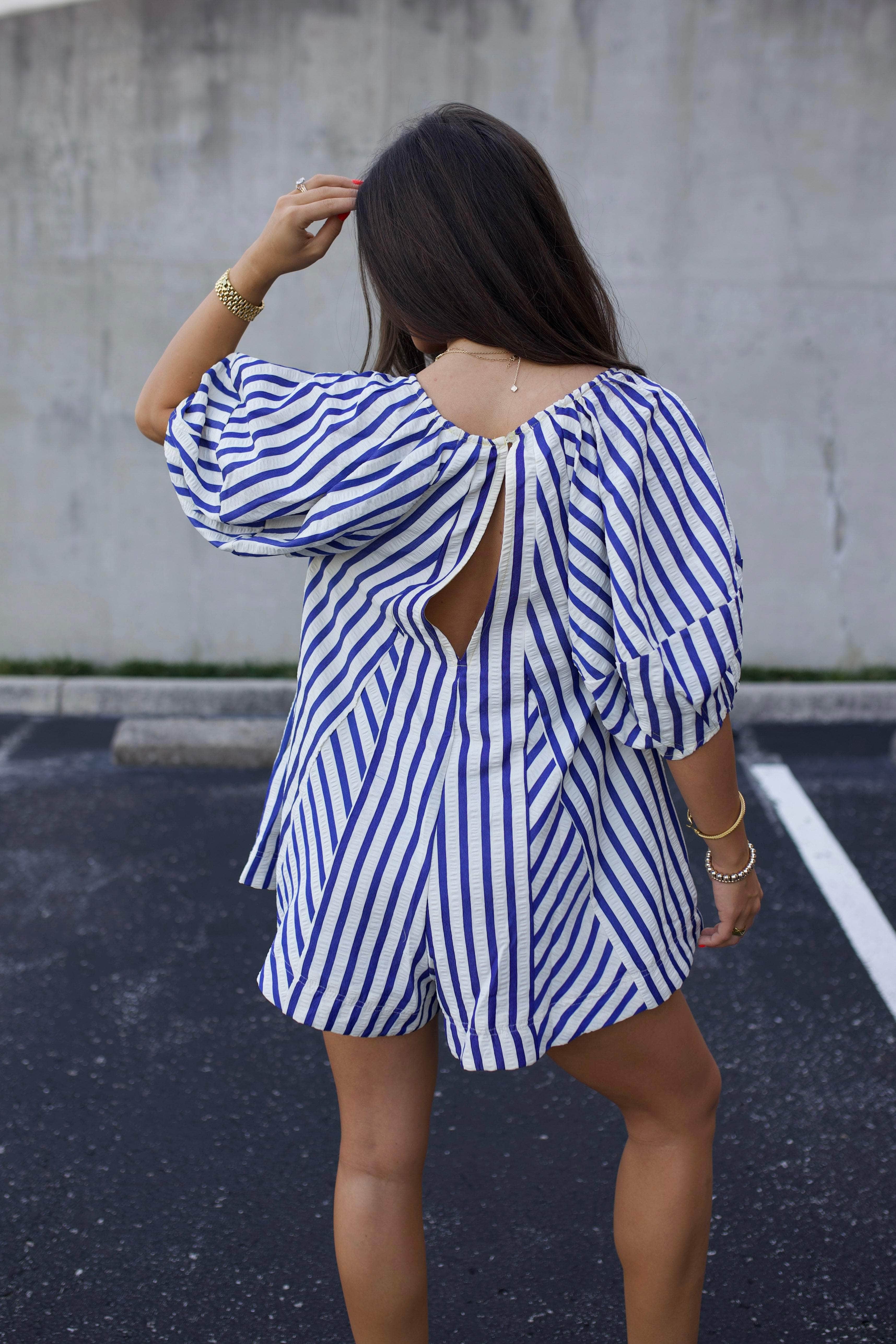 Royal Striped Romper - Image 2