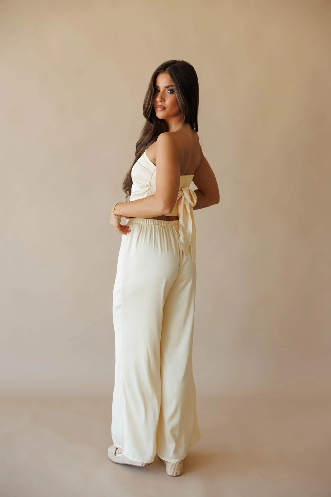 Santorini Glow Satin Pants - Image 2
