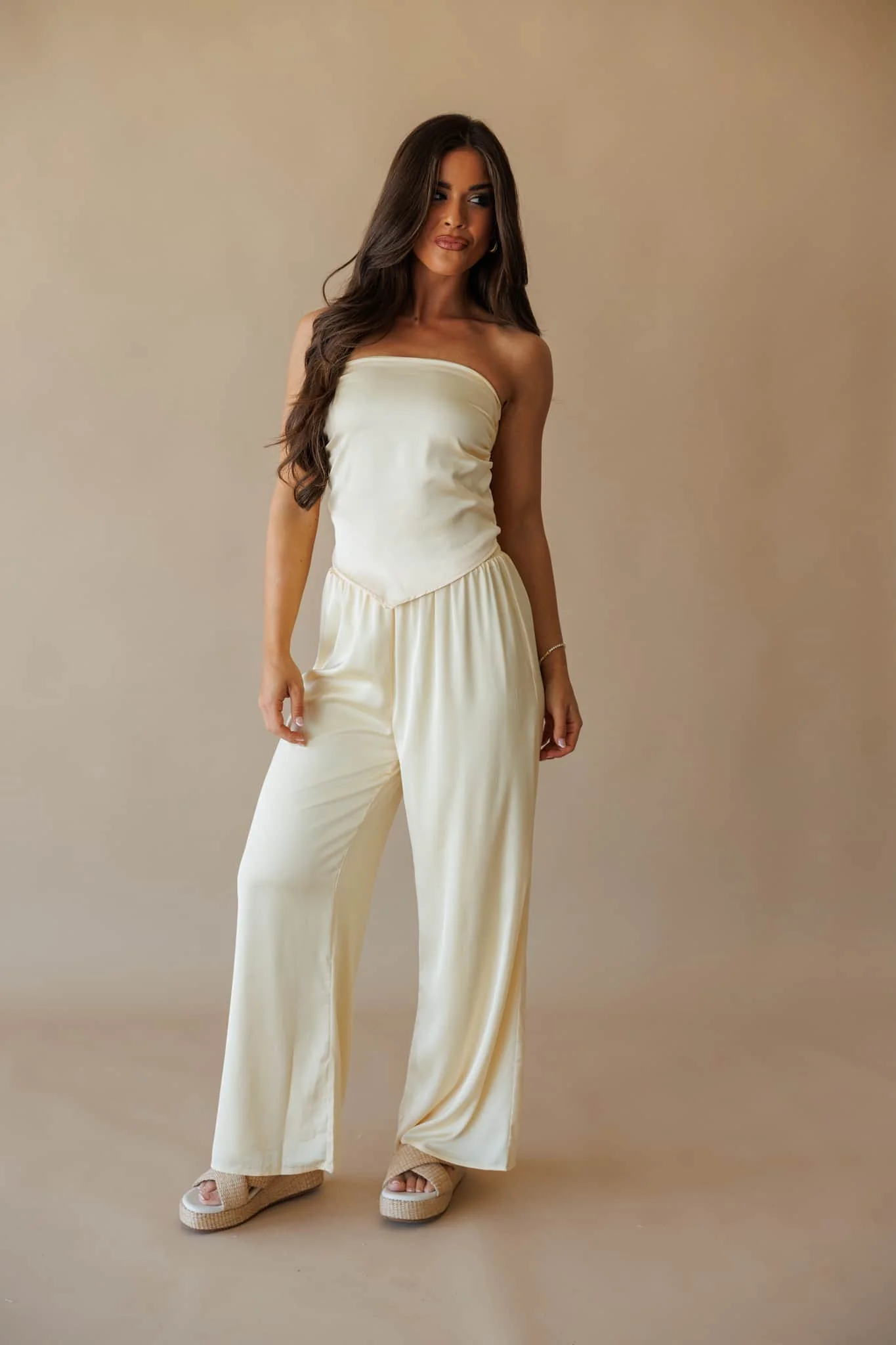 Santorini Glow Satin Pants - Image 5