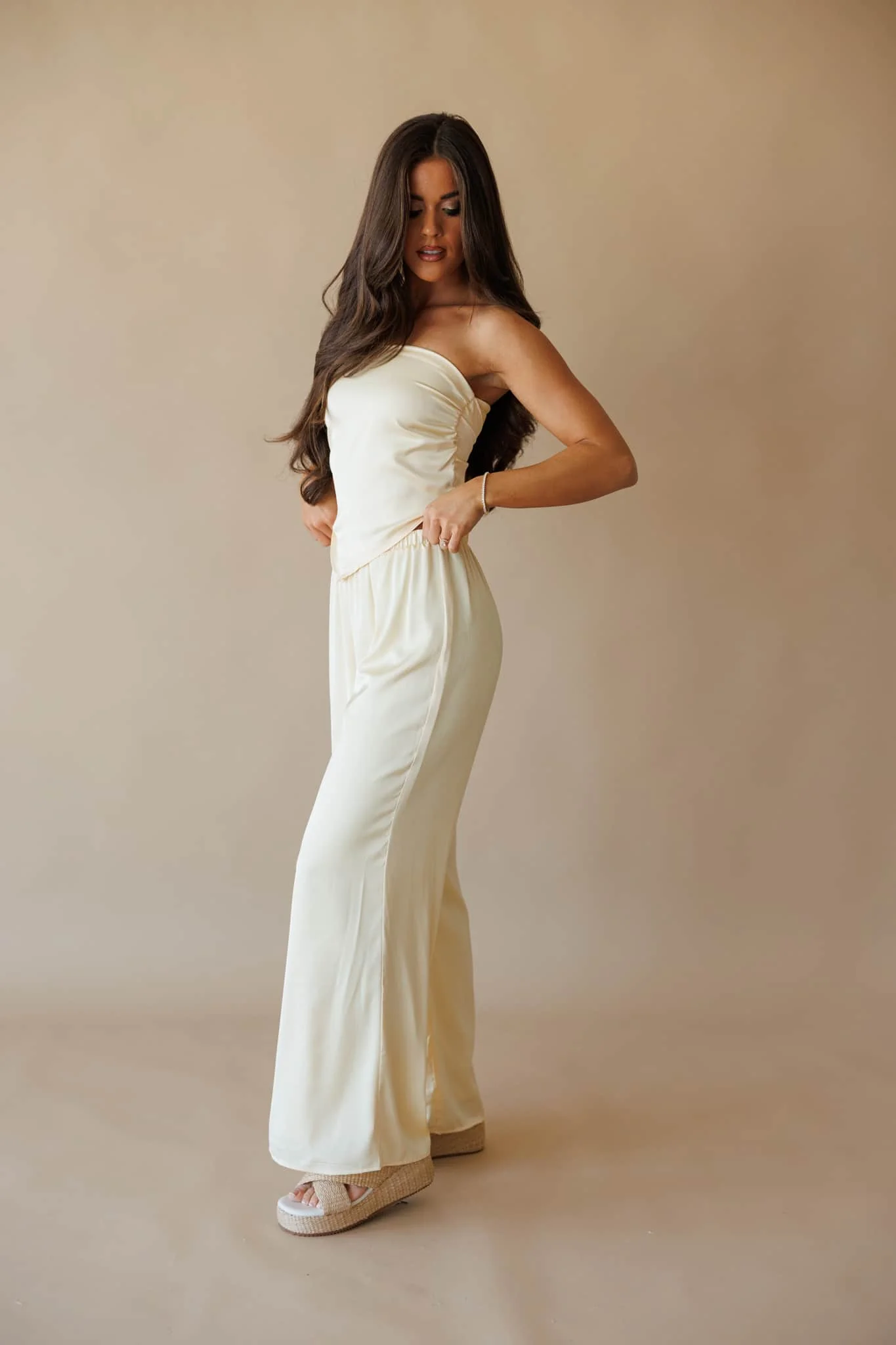 Santorini Glow Satin Pants - Image 6