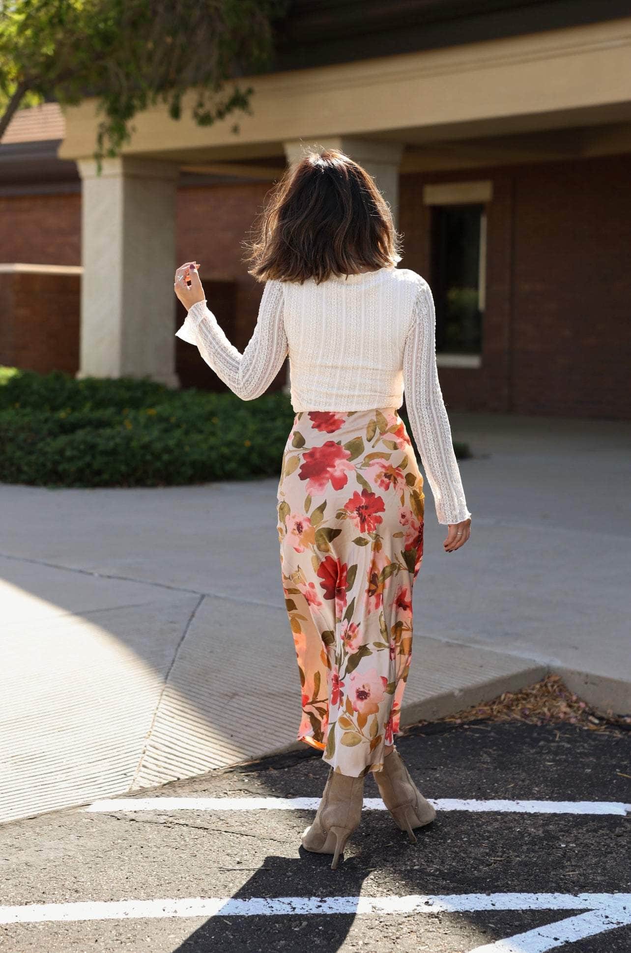 Season Blooms Satin Skirt - Image 2