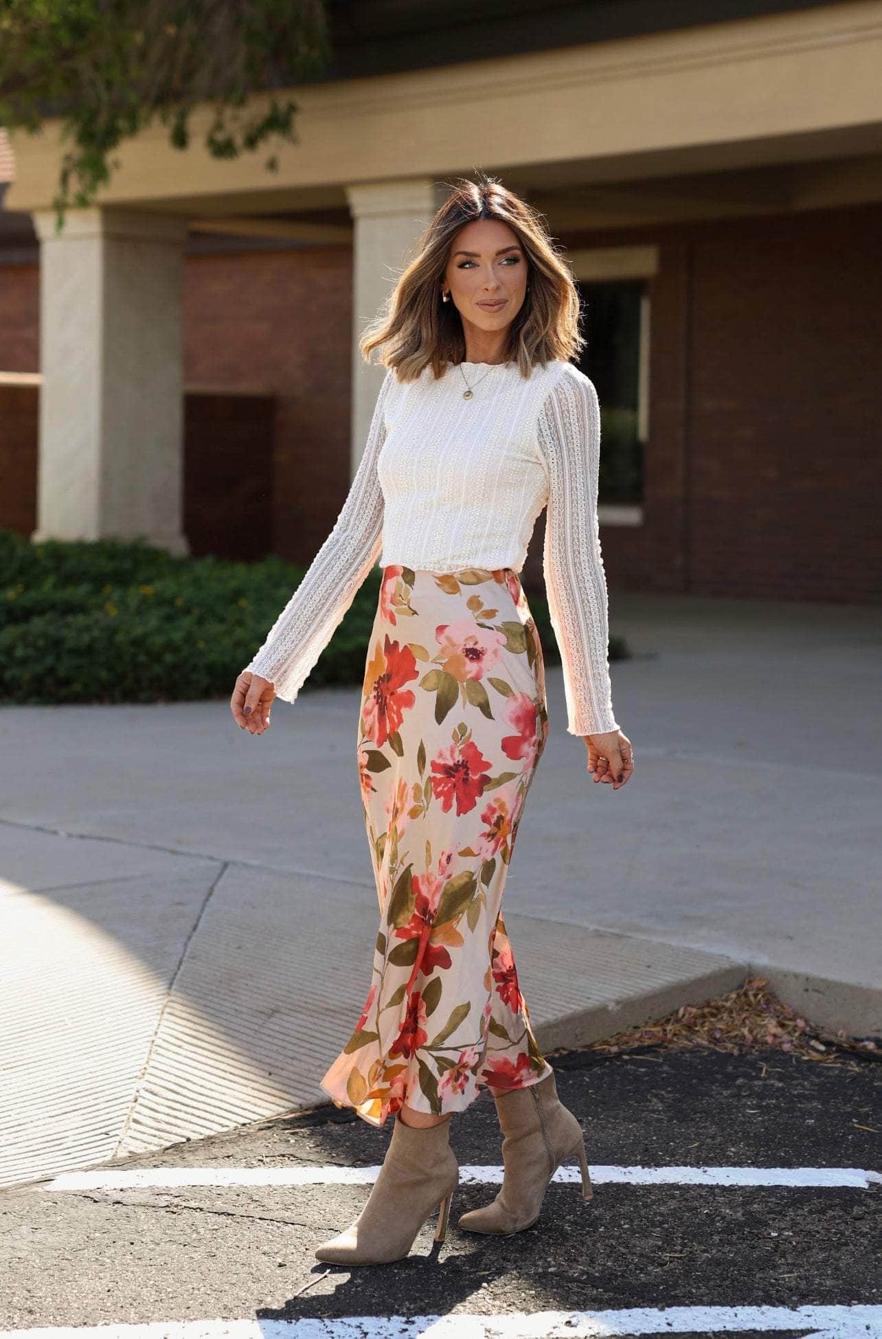 Season Blooms Satin Skirt - Image 3
