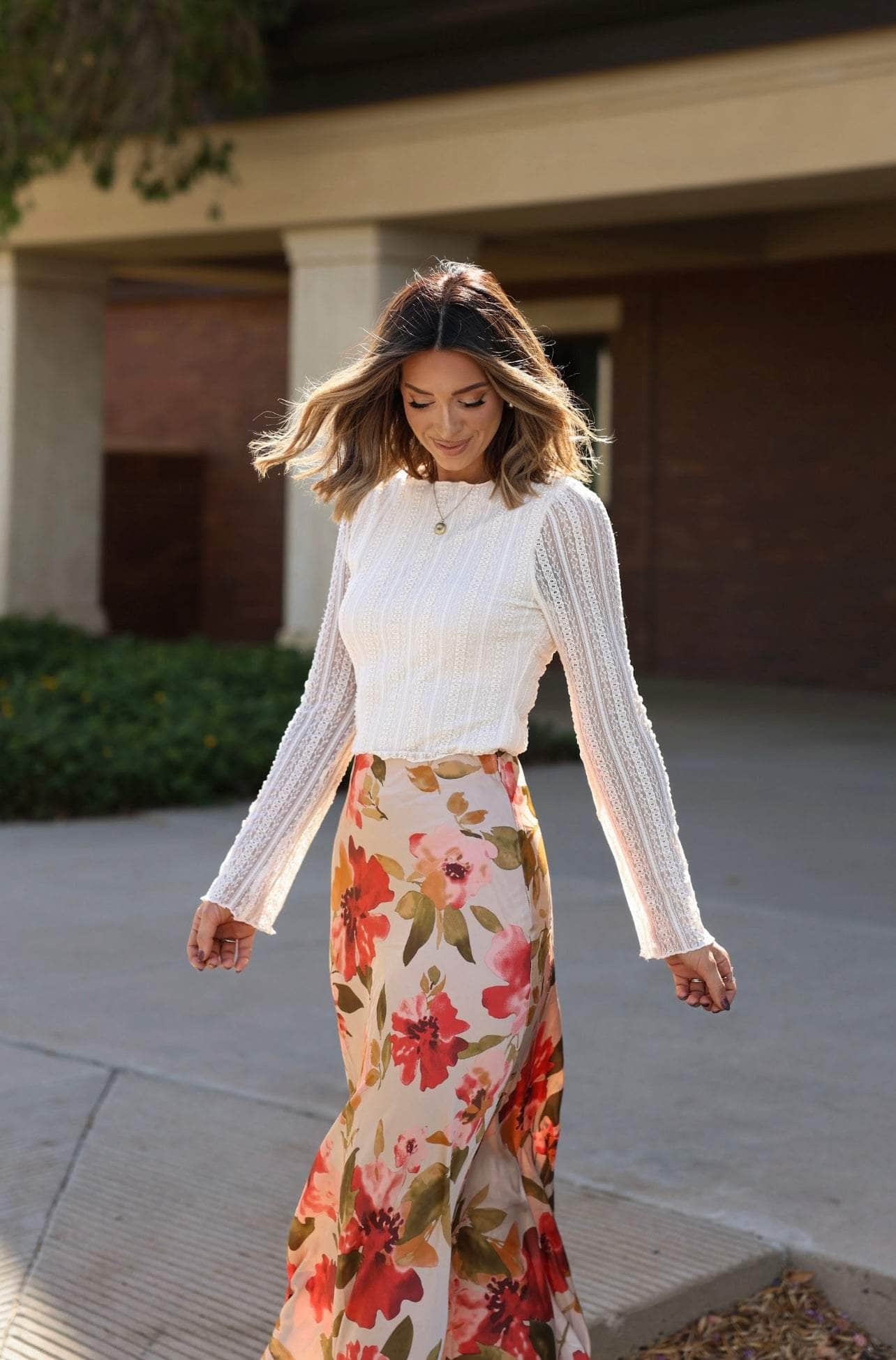 Season Blooms Satin Skirt - Image 4
