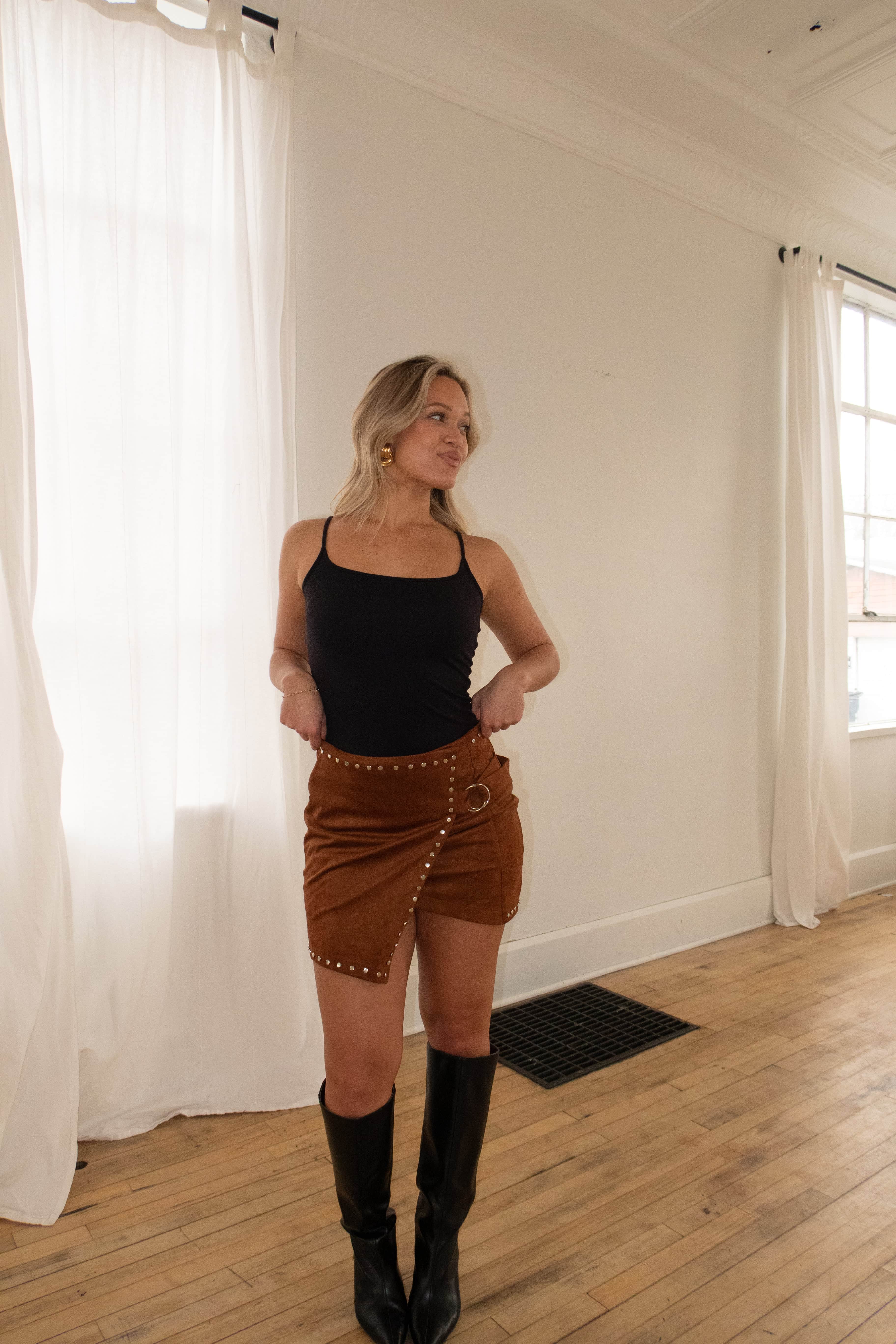 Sienna Studded Mini Skirt - Image 2