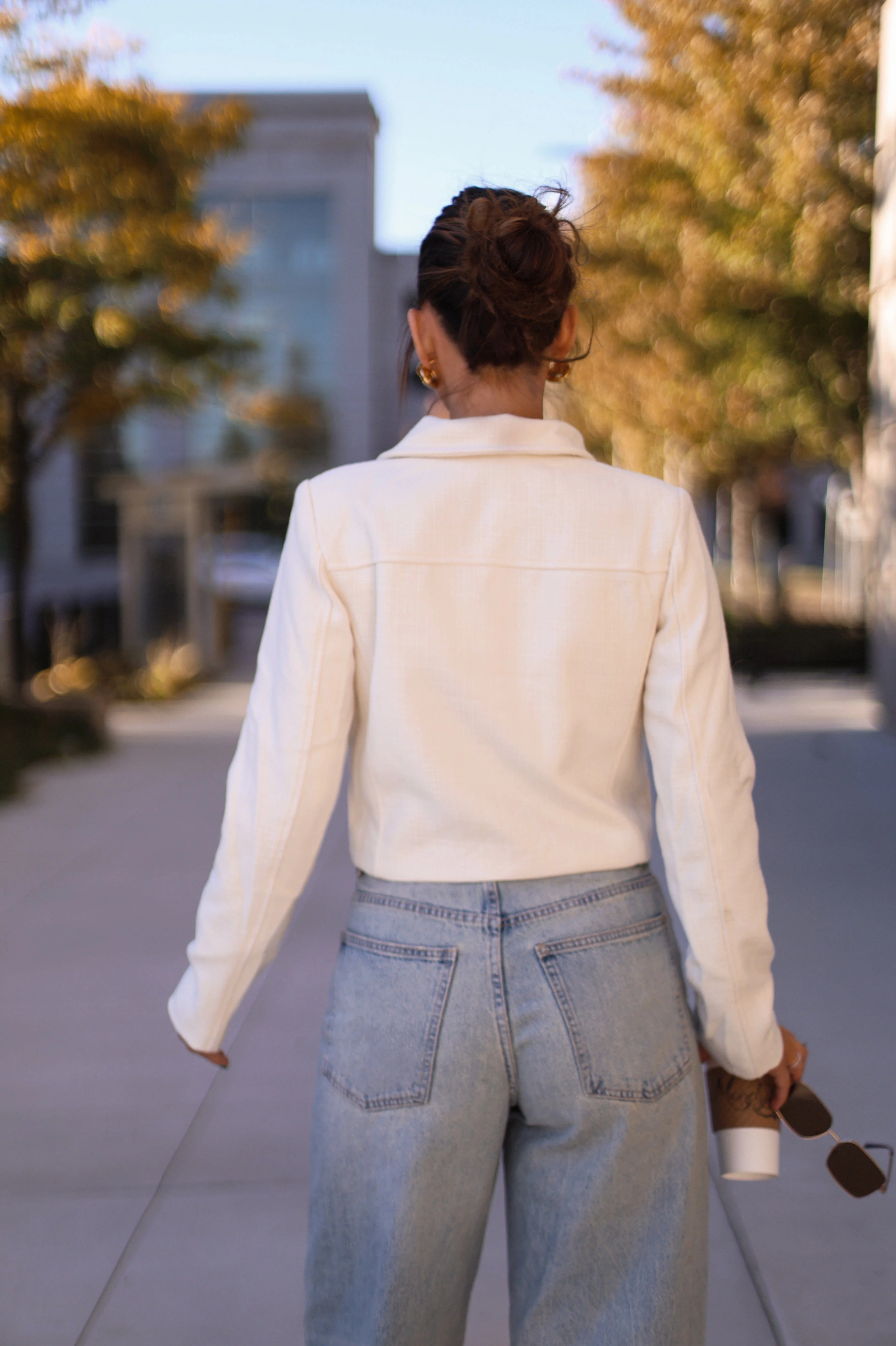 Solid Tweed Jacket - Image 3