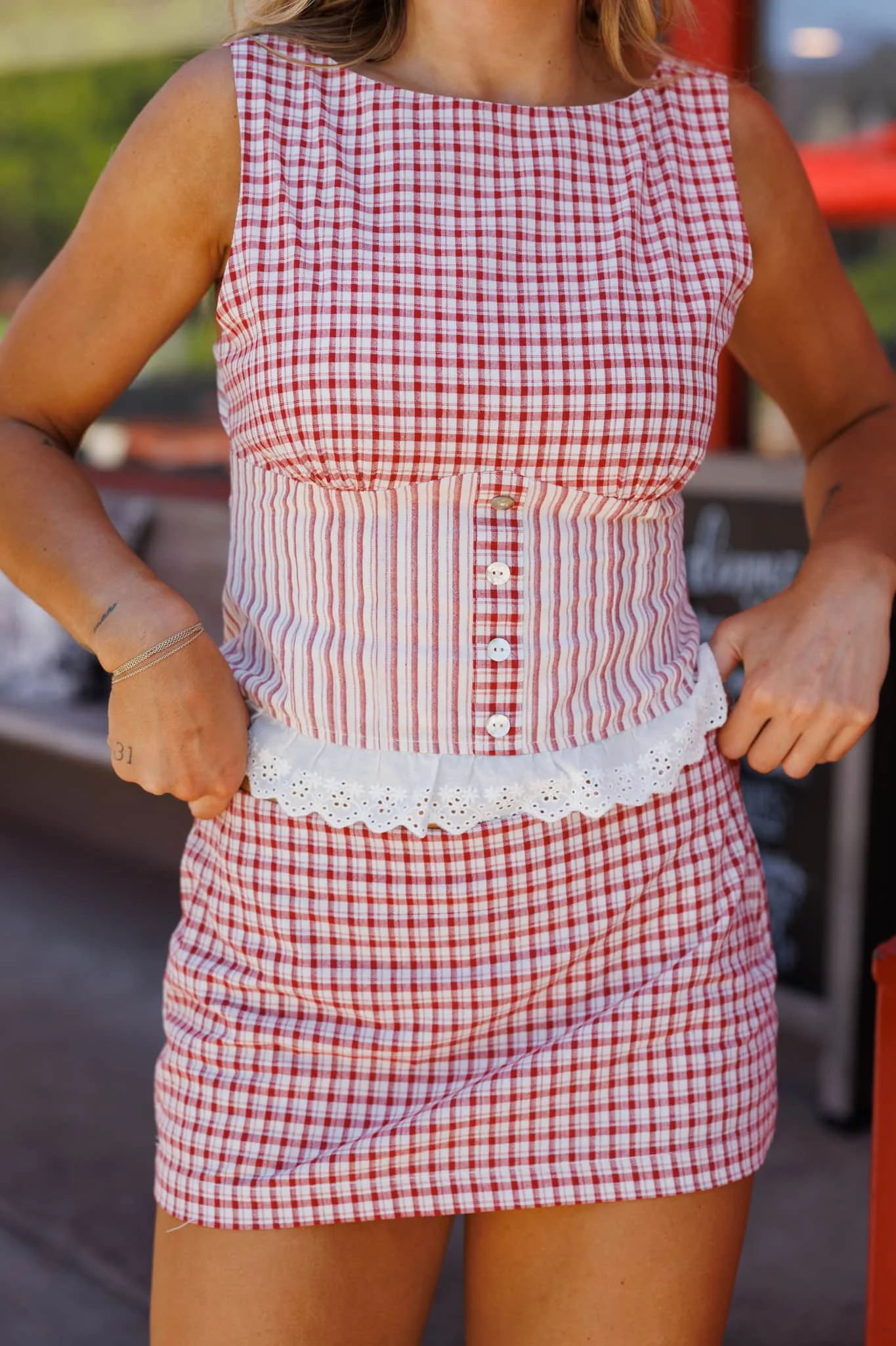 Southern Summer Gingham Skirt - Image 5