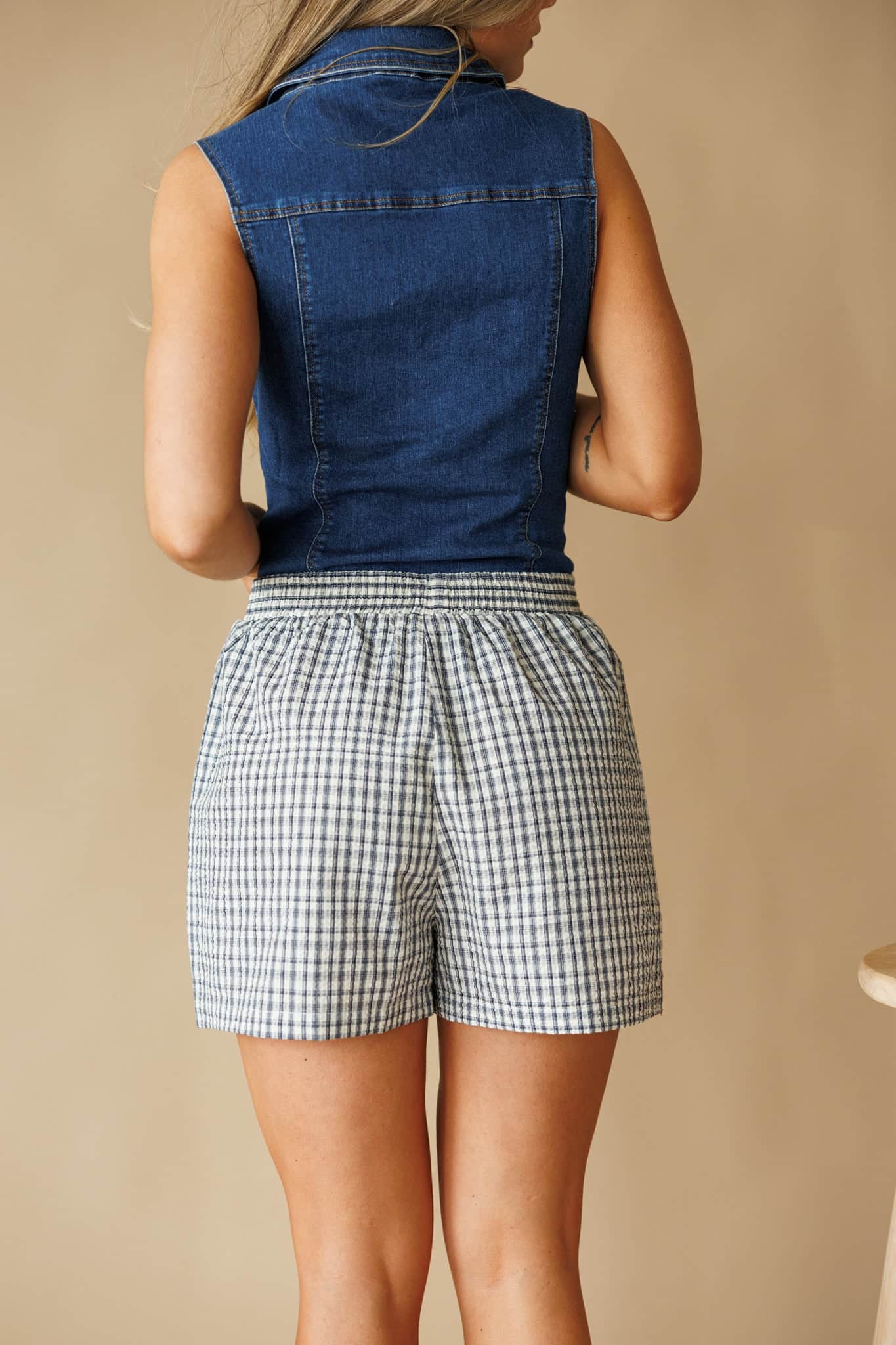 Denim Vest Bodysuit - Image 3