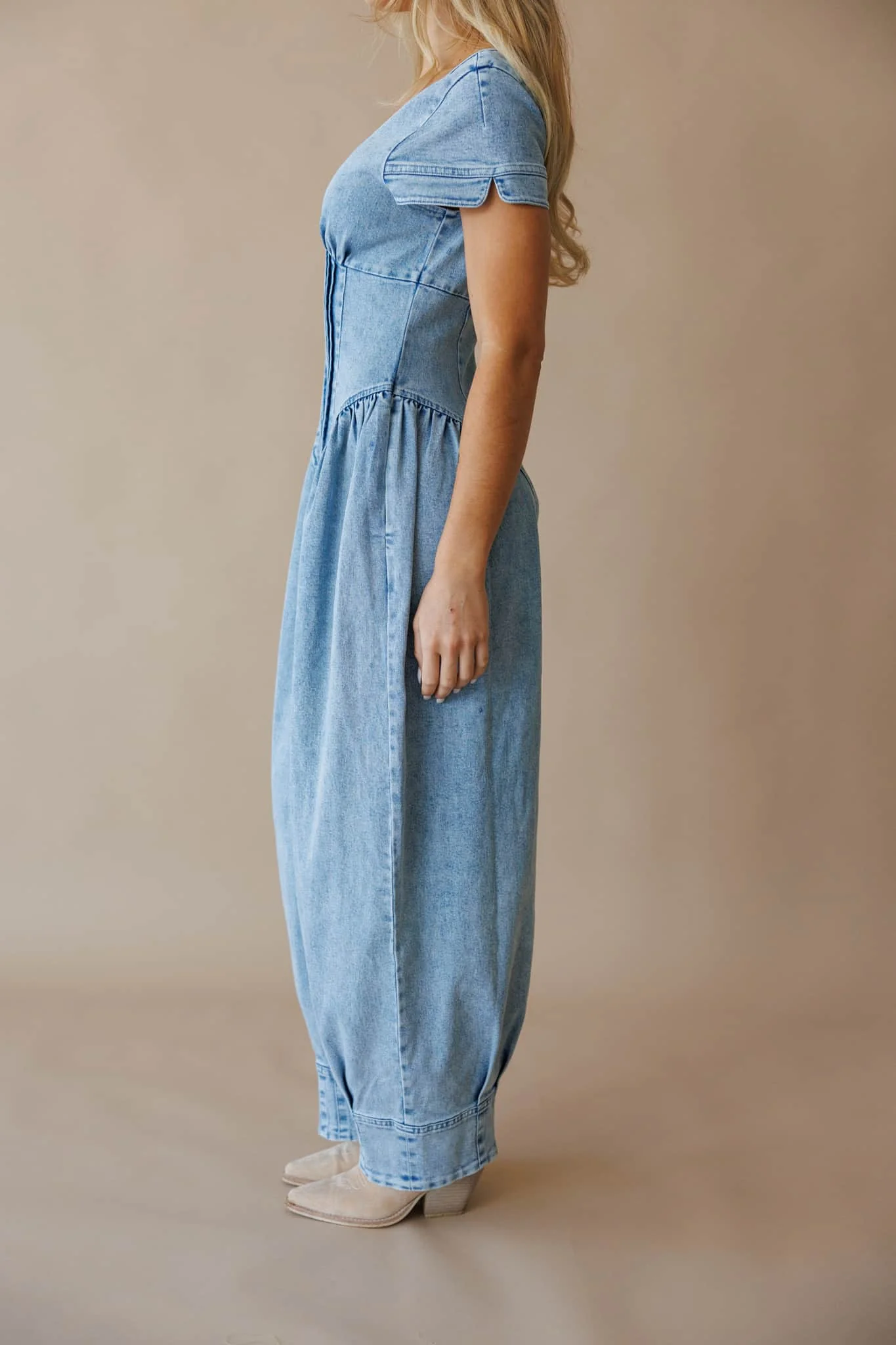 [Pre-Order!] Stevie Denim Jumpsuit - Image 5