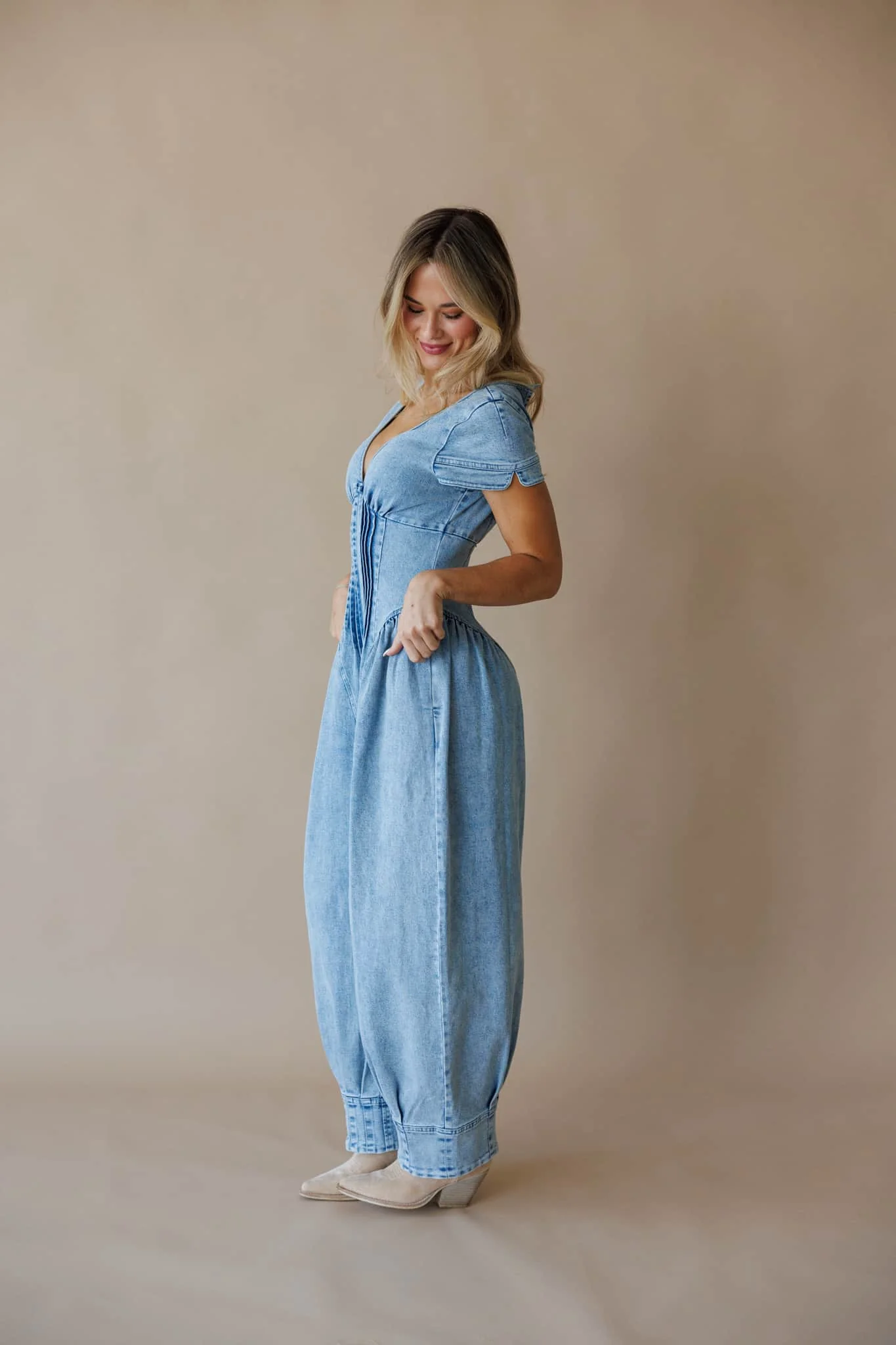 [Pre-Order!] Stevie Denim Jumpsuit - Image 6