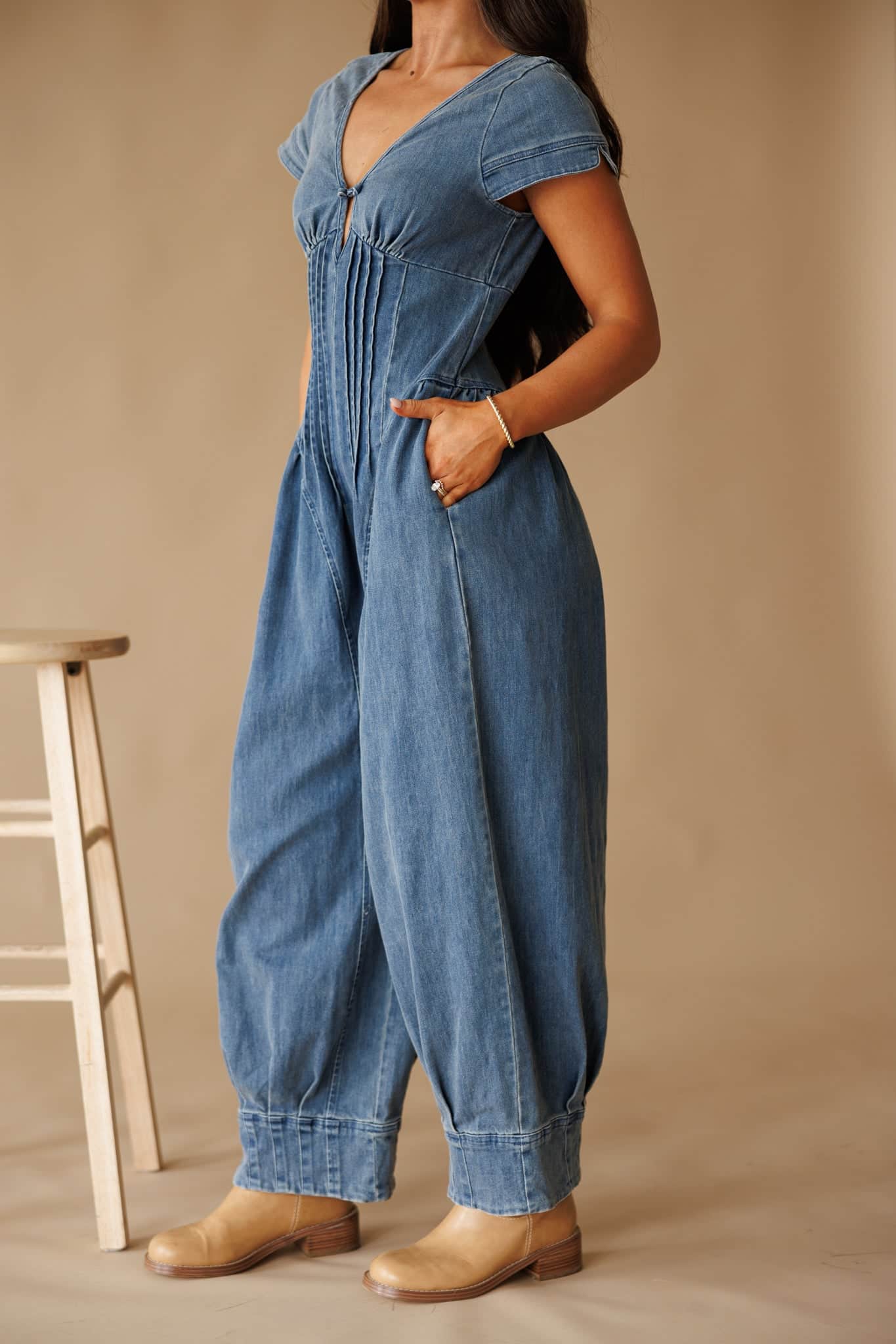 [Pre-Order!] Stevie Denim Jumpsuit - Image 9