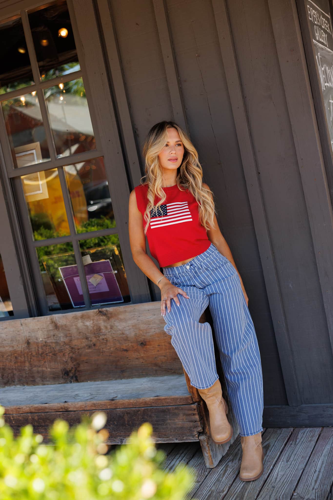 Just Black Striped Barrel Jean - Image 3