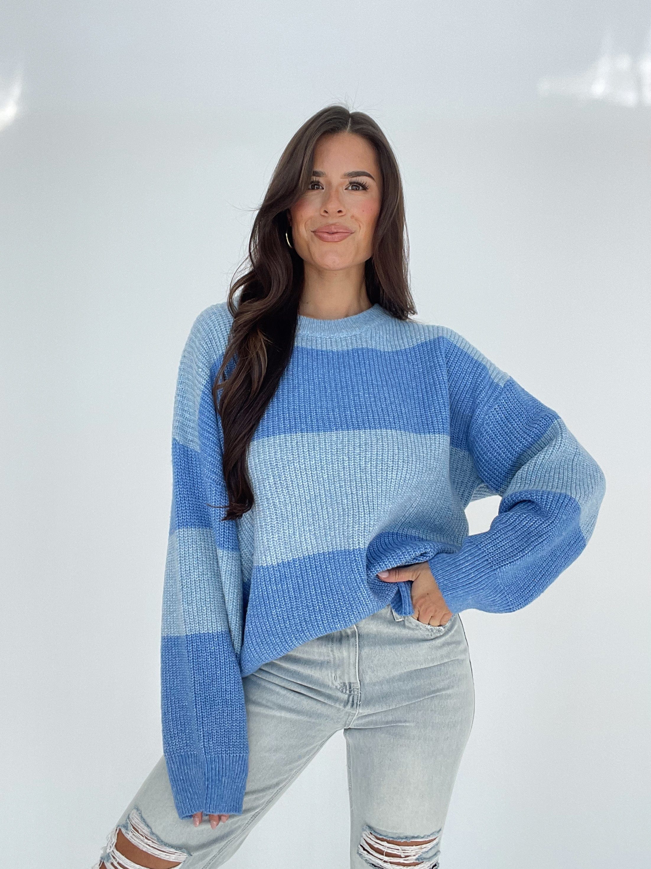 Striped Color Block Sweater - Image 3