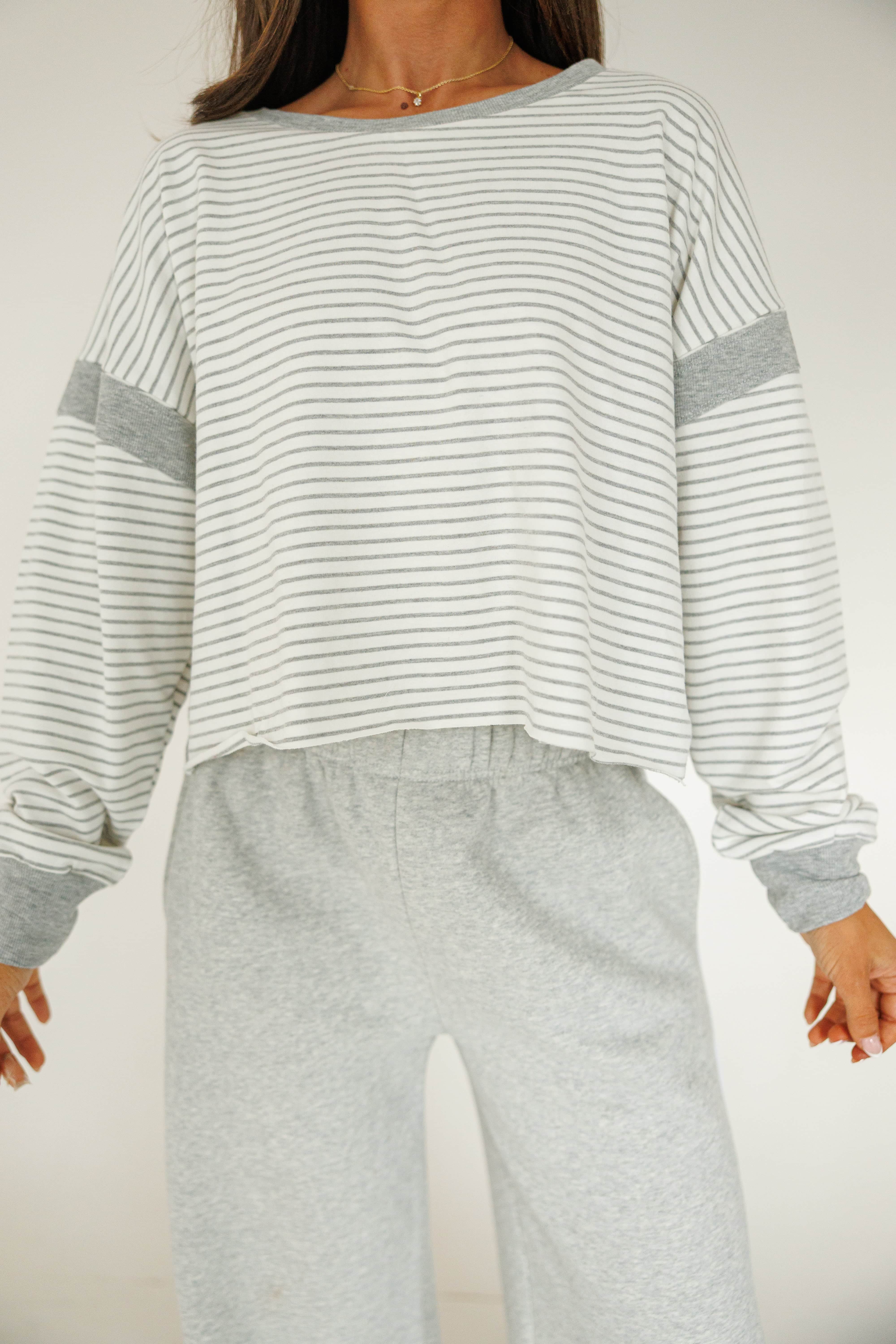 Striped Cutout Back Top - Image 2