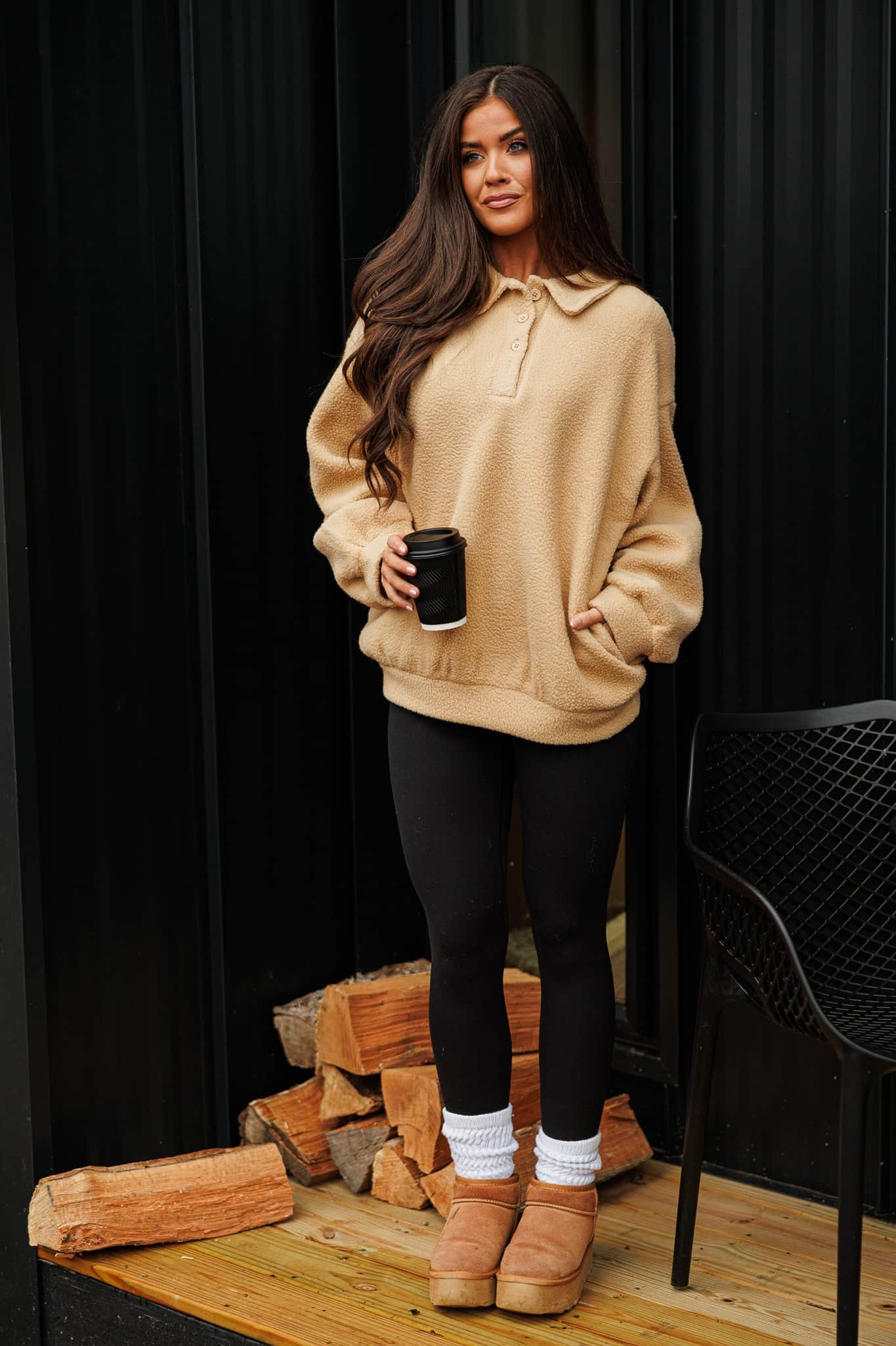 Teddy Polo Fleece Sweatshirt - Image 5