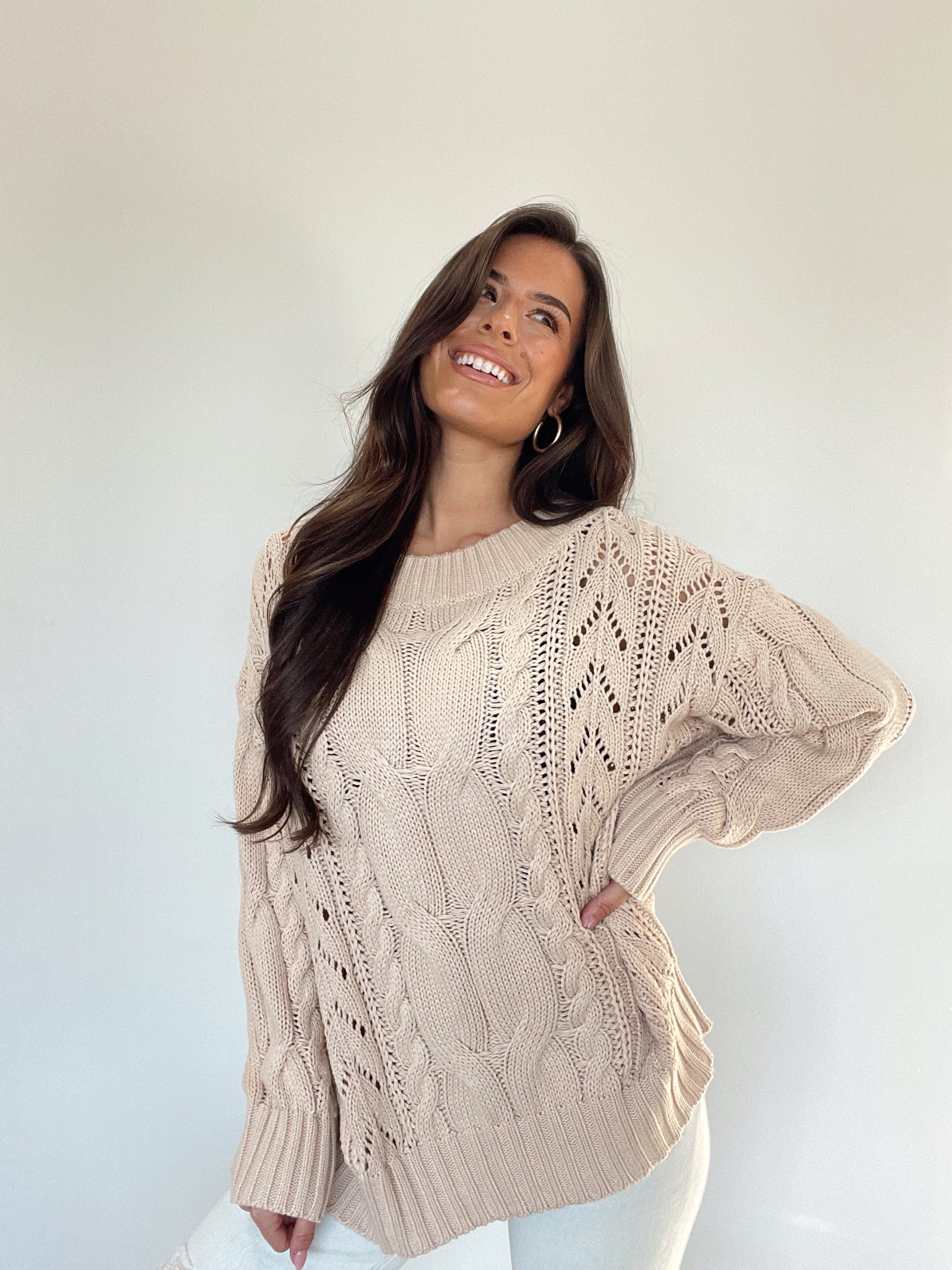 Toasty Cable Knit Sweater - Image 3