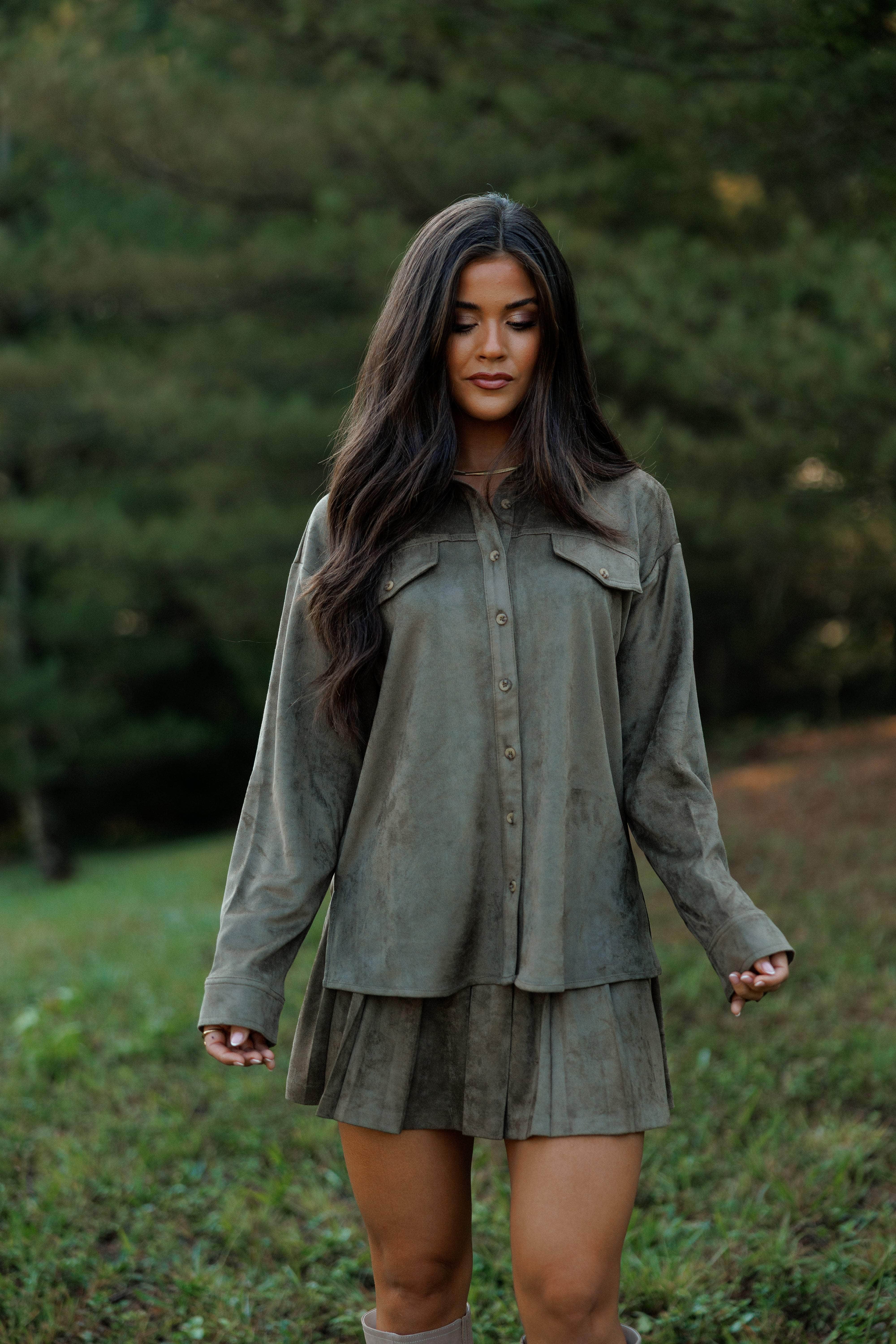 Valley Suede Button Up Shacket - Image 3