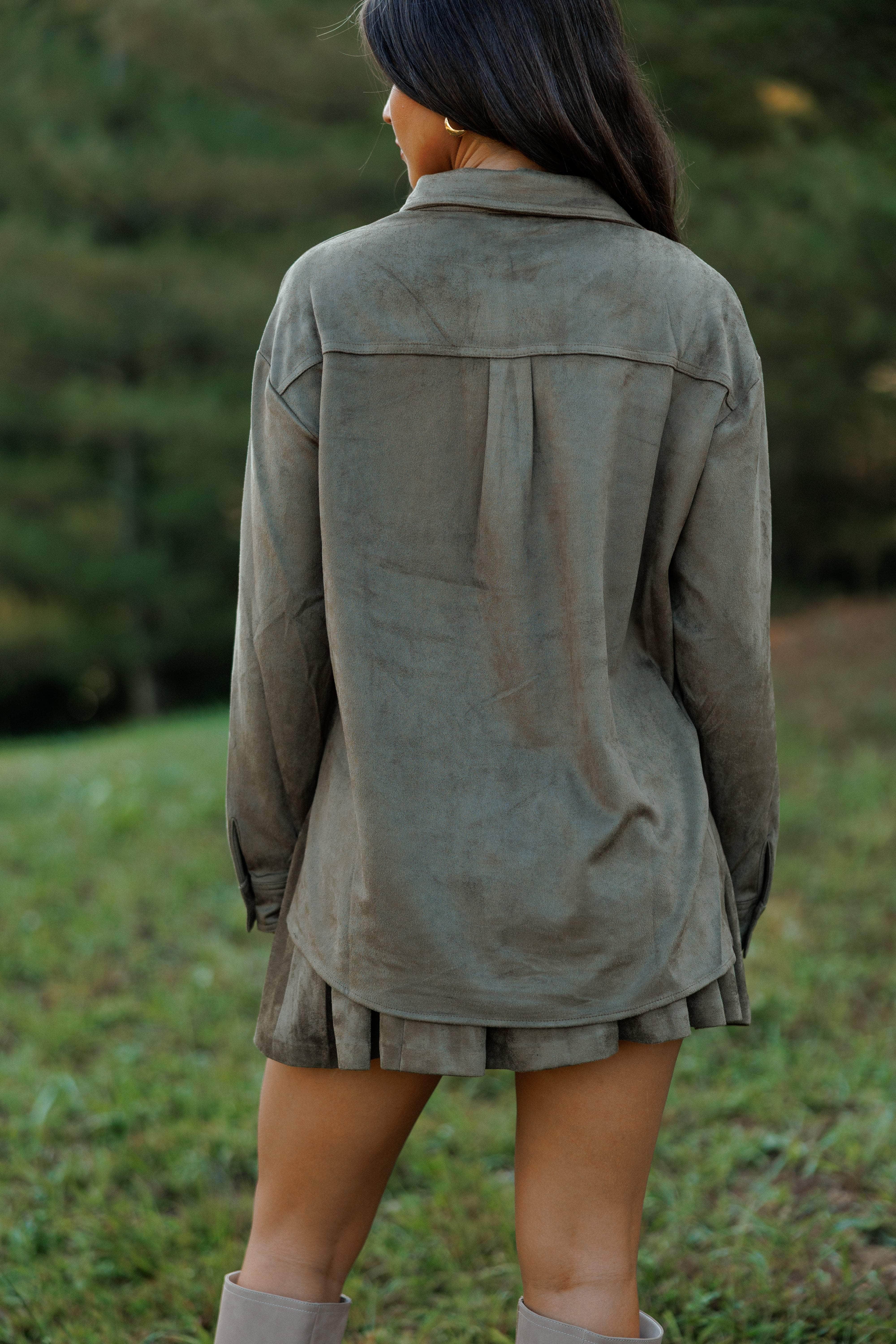 Valley Suede Button Up Shacket - Image 4