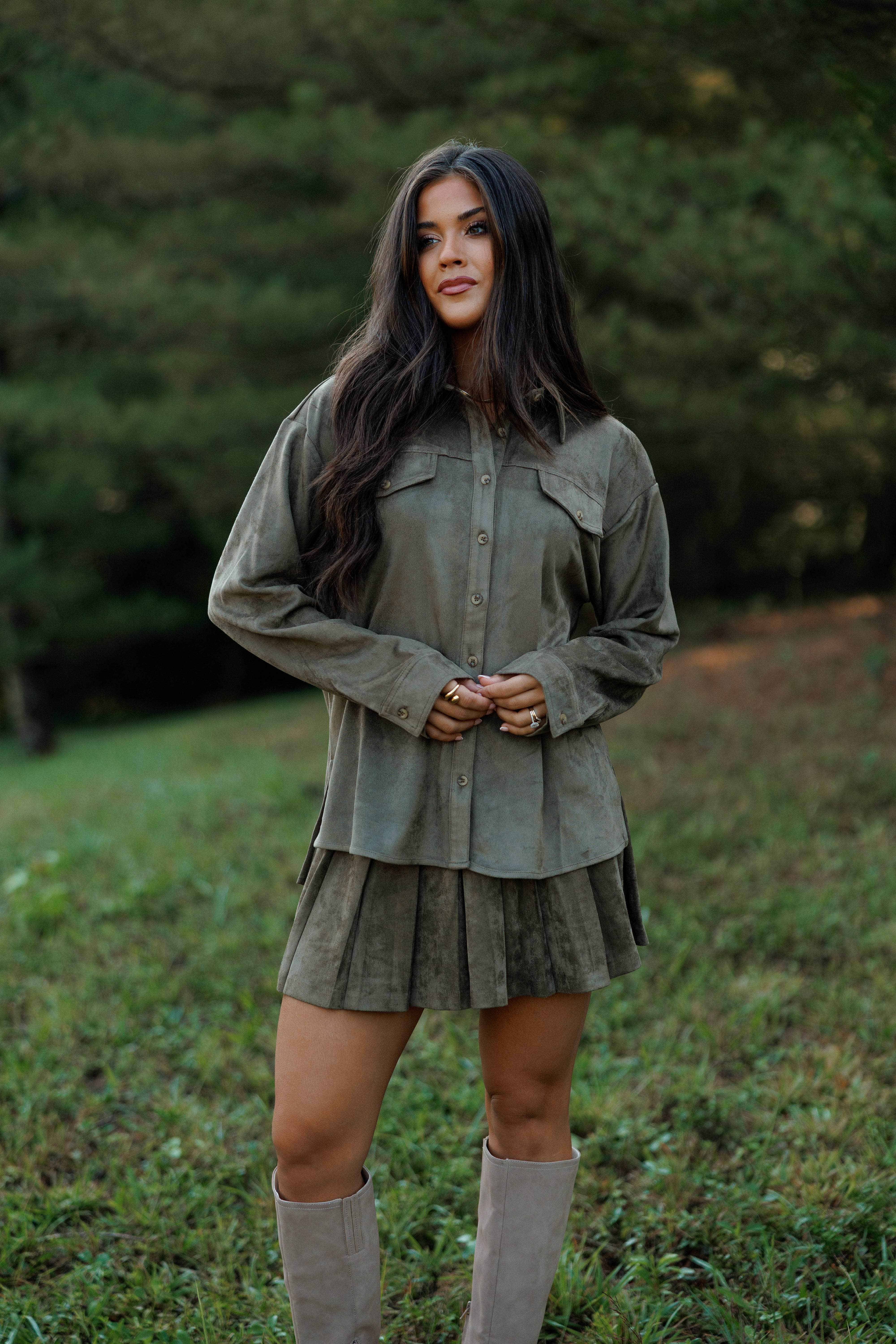 Valley Suede Button Up Shacket - Image 6