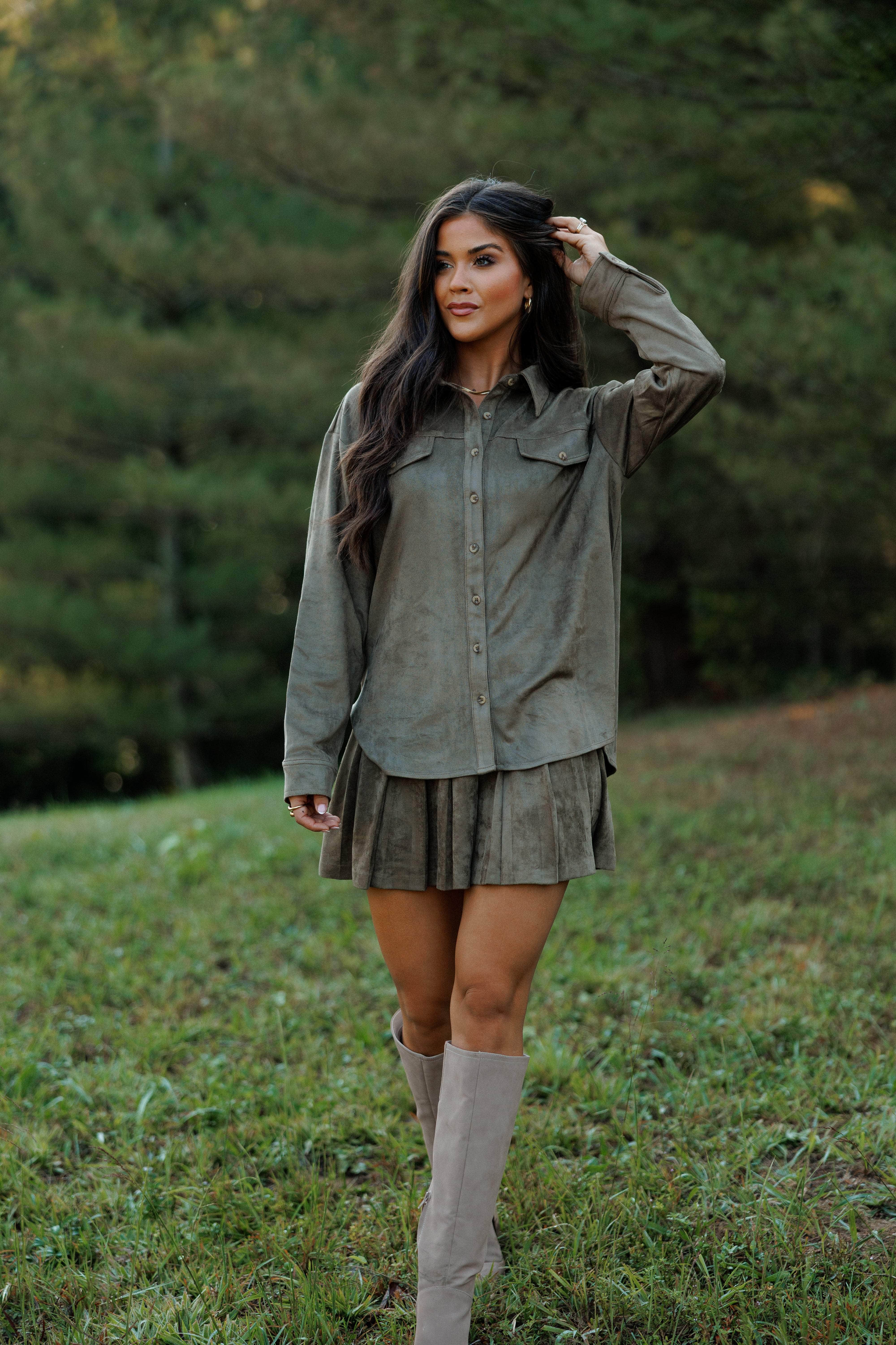 Valley Suede Button Up Shacket - Image 7