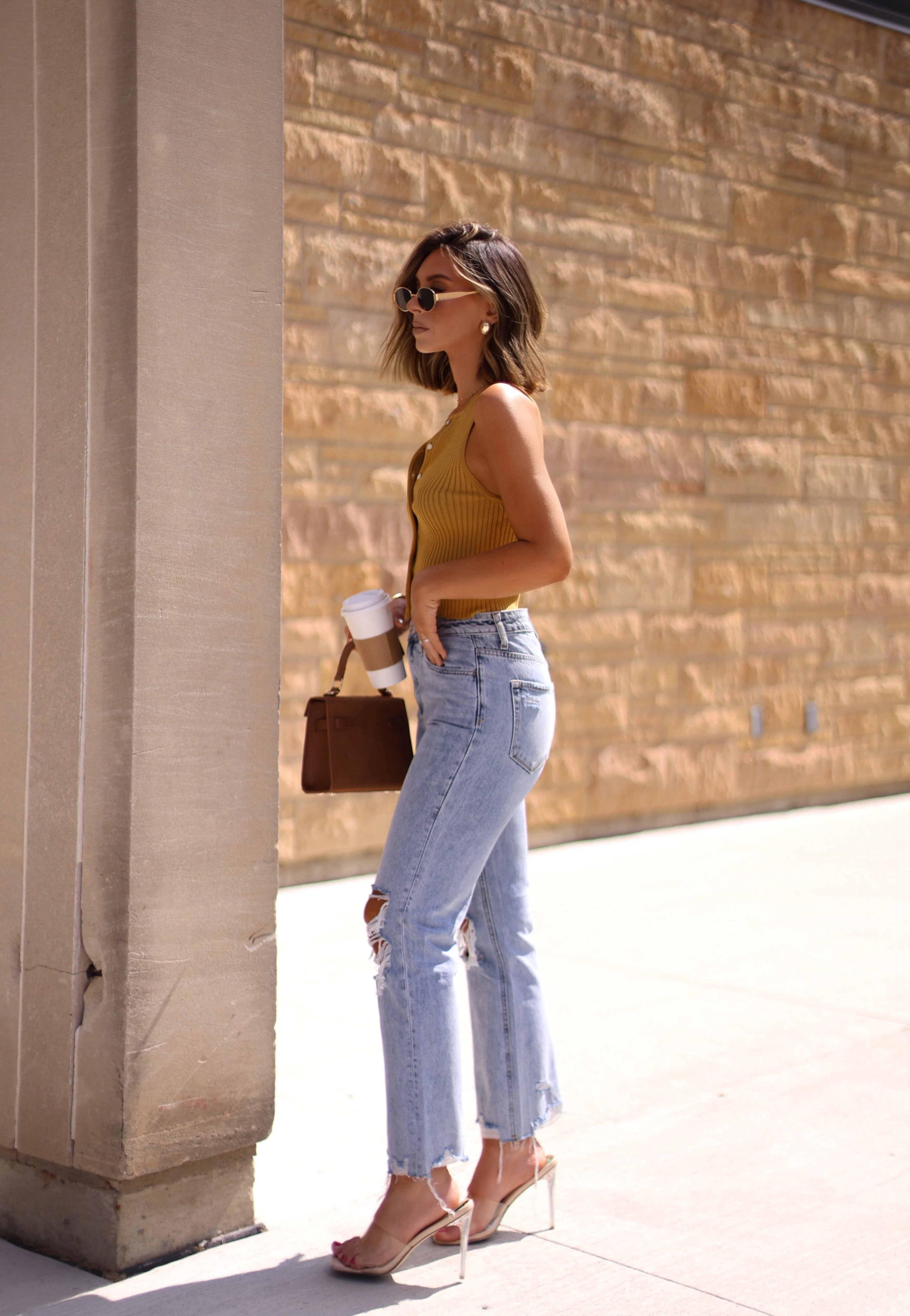 Vintage Wash Cropped Straight Denim - Image 5