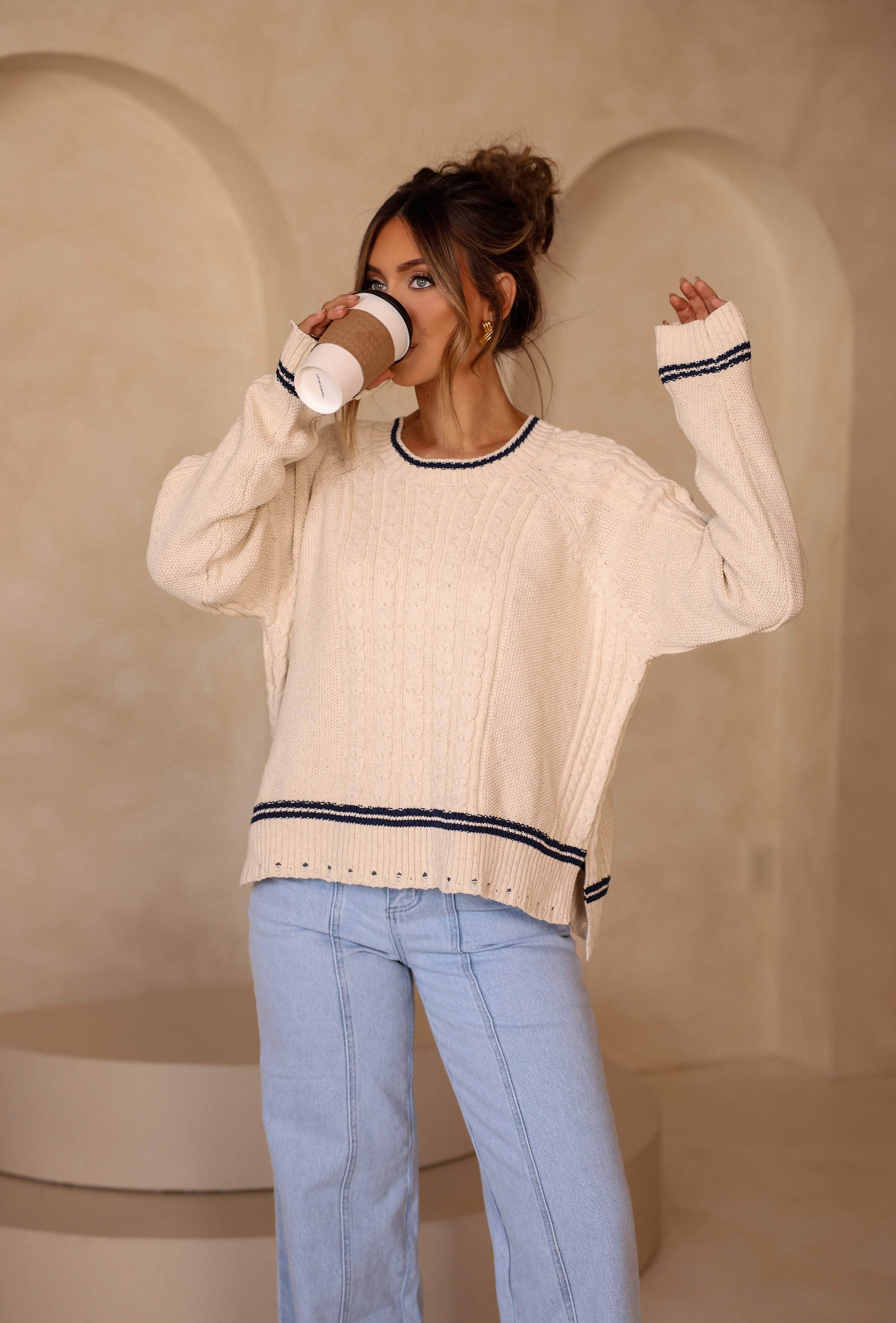 Cable Knit Casual Sweater - Image 4
