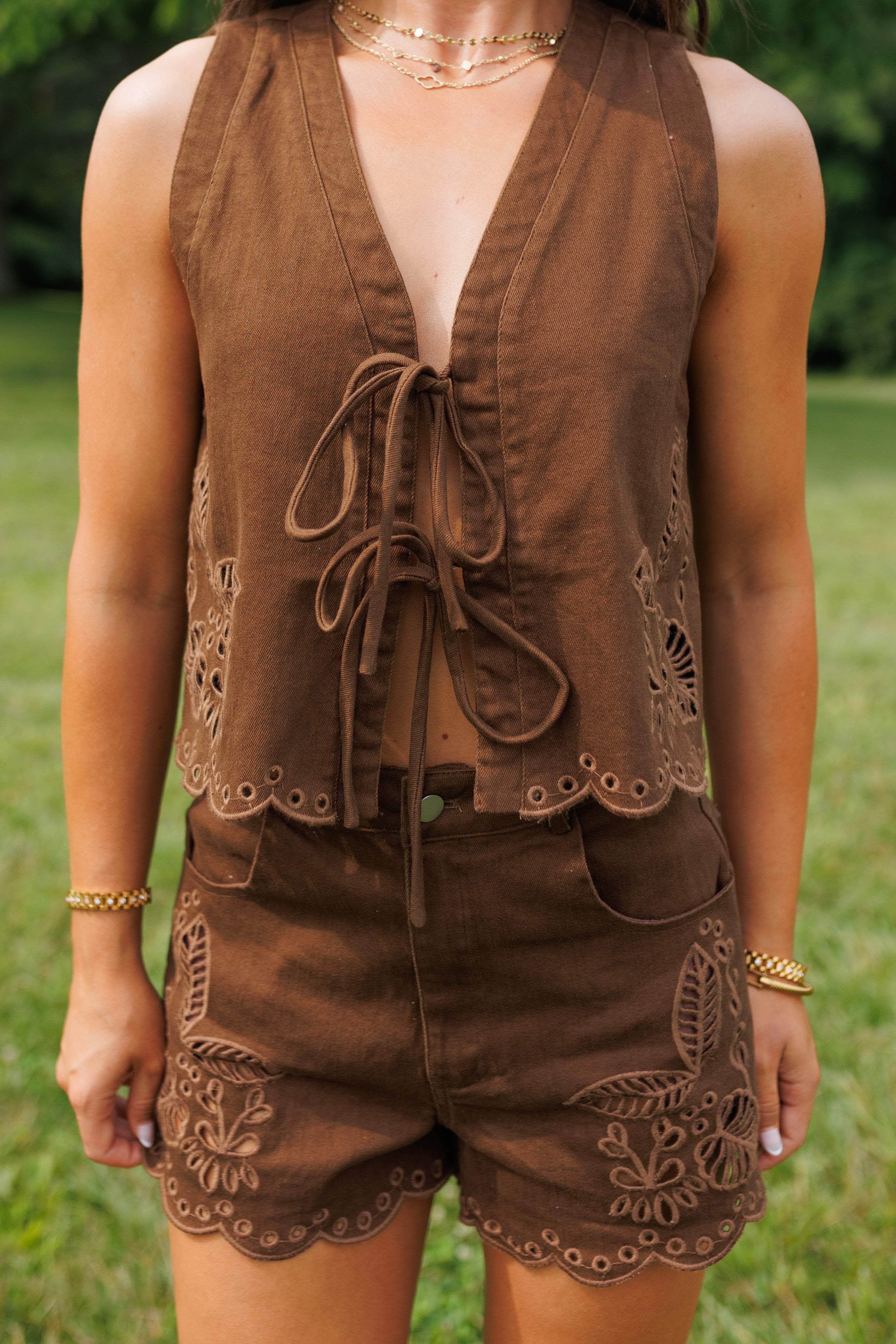 Western Bloom Tie Vest - Image 7