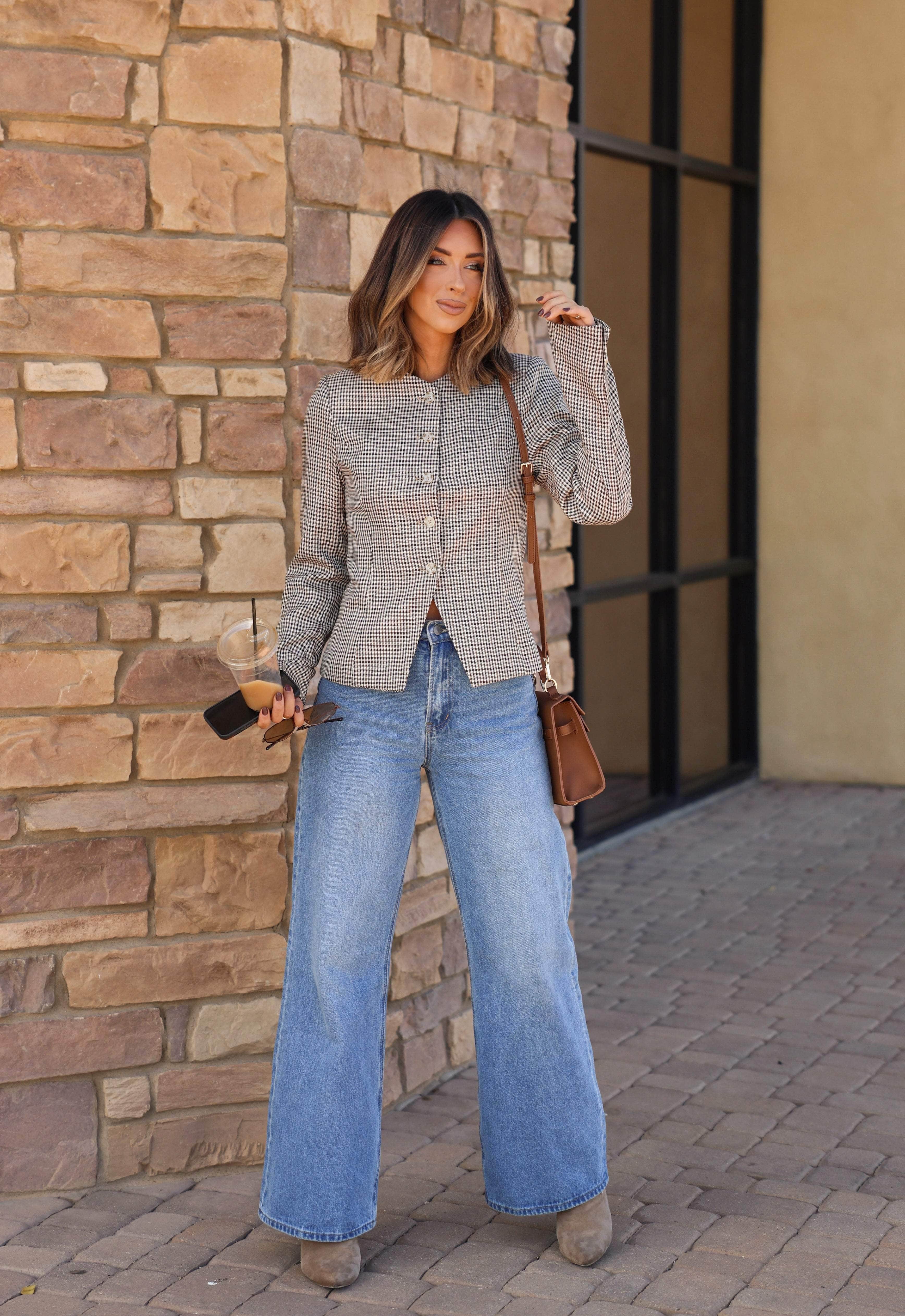 With Intention Plaid Jacket - Image 6