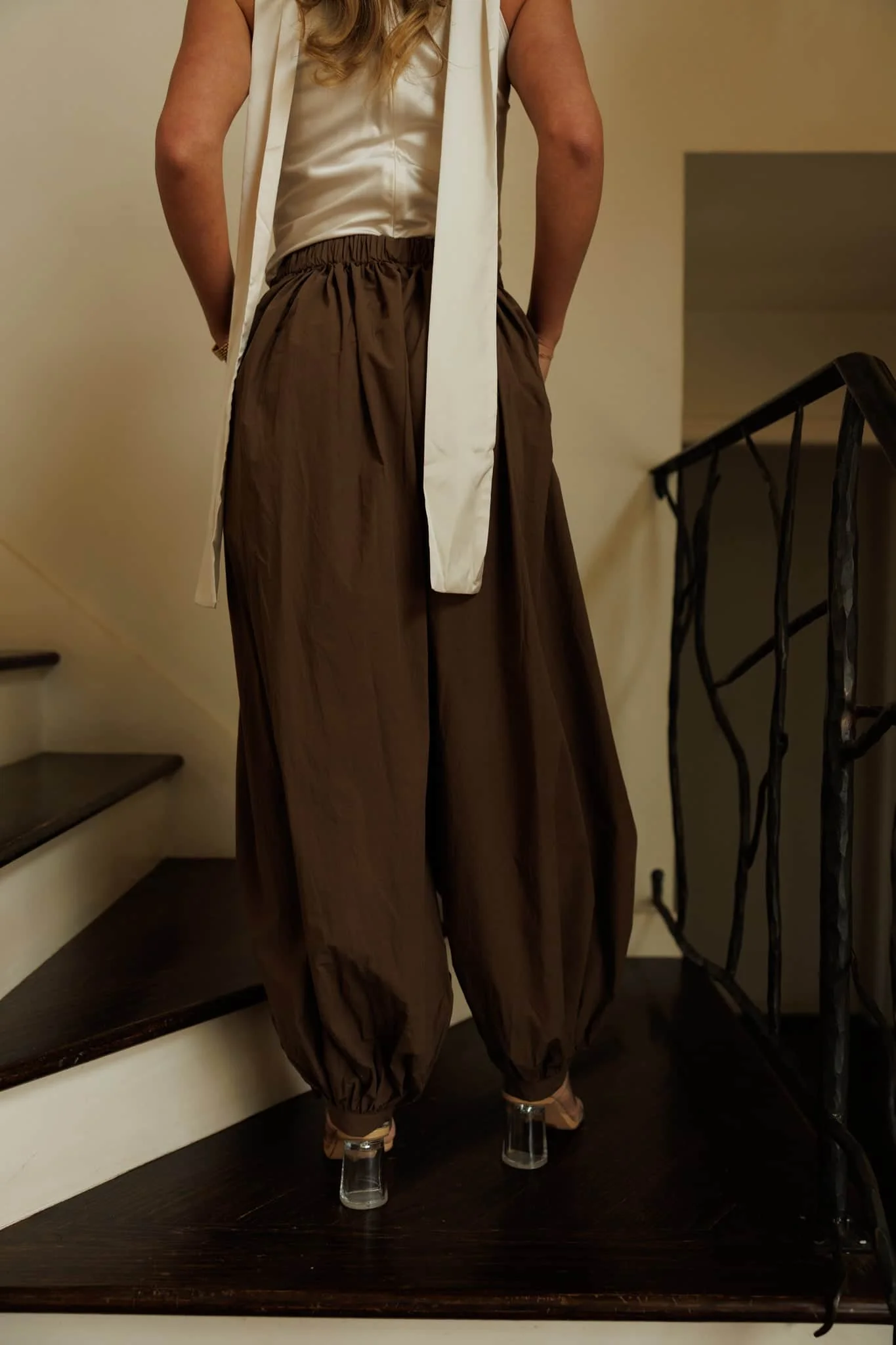 Woven Balloon Harem Pants - Image 11