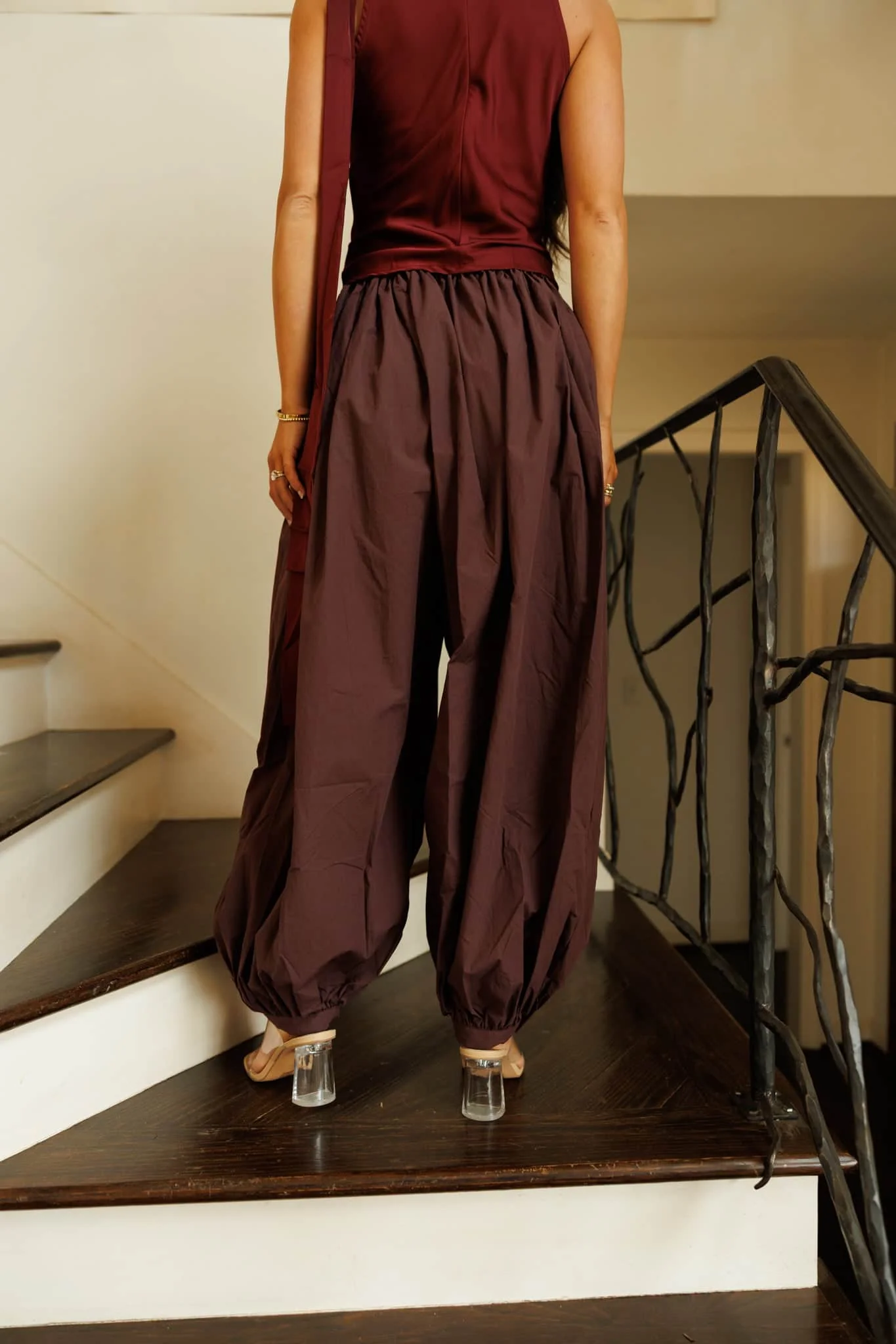 Woven Balloon Harem Pants - Image 4